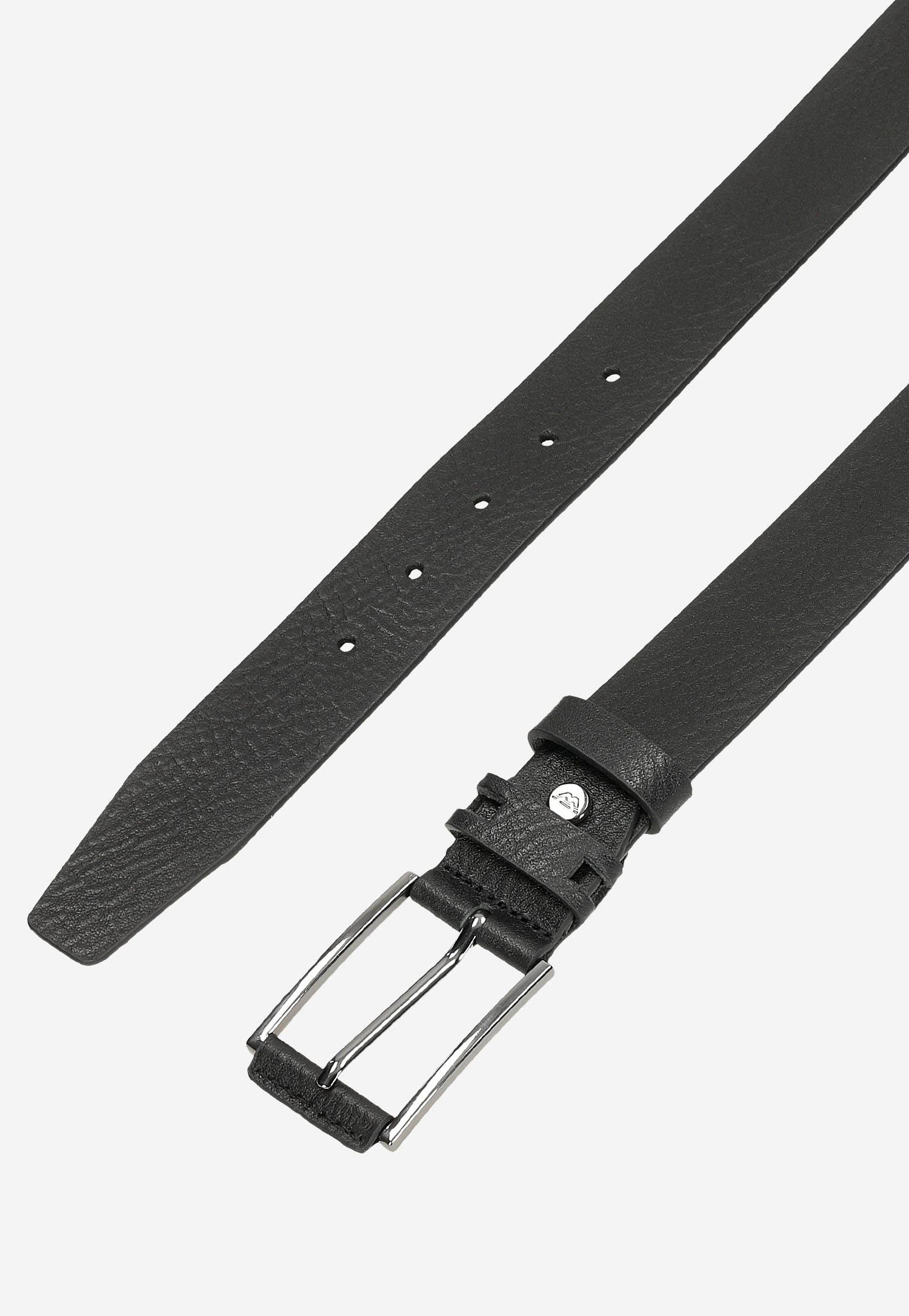Czarny klasyczny pasek męski ze skóry licowej