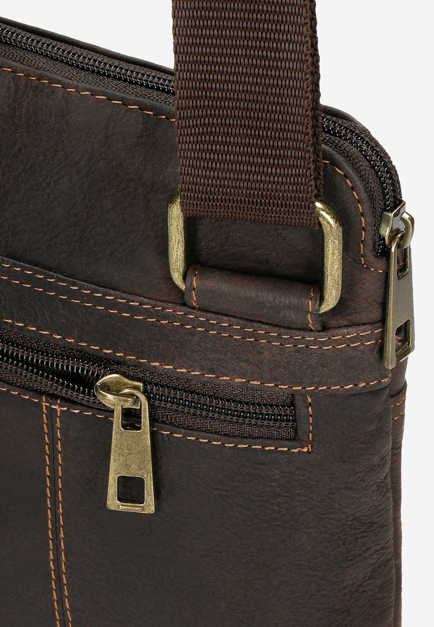 Brązowa torba męska z nubuku olejowanego