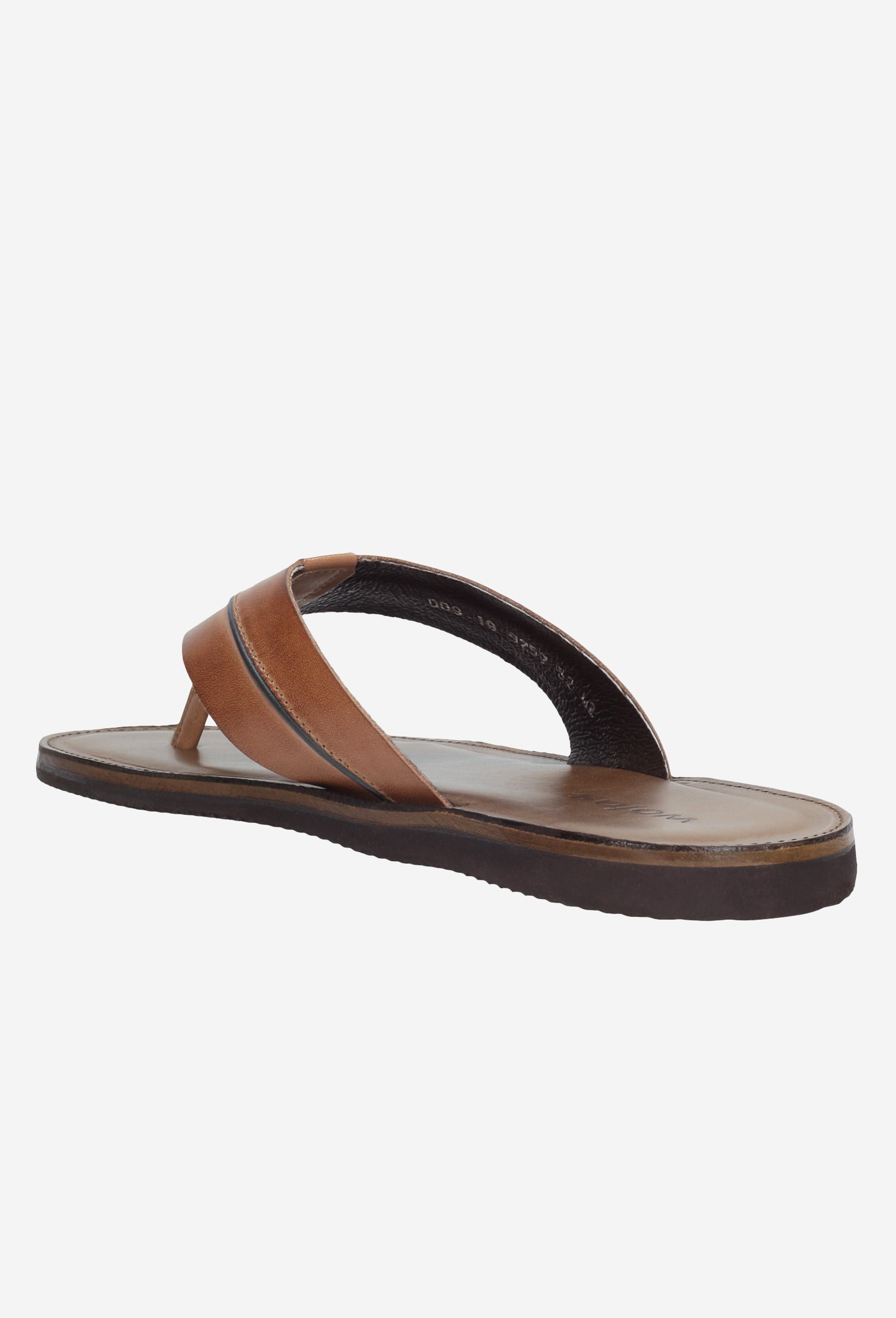 Brązowe klapki męskie na płaskiej podeszwie