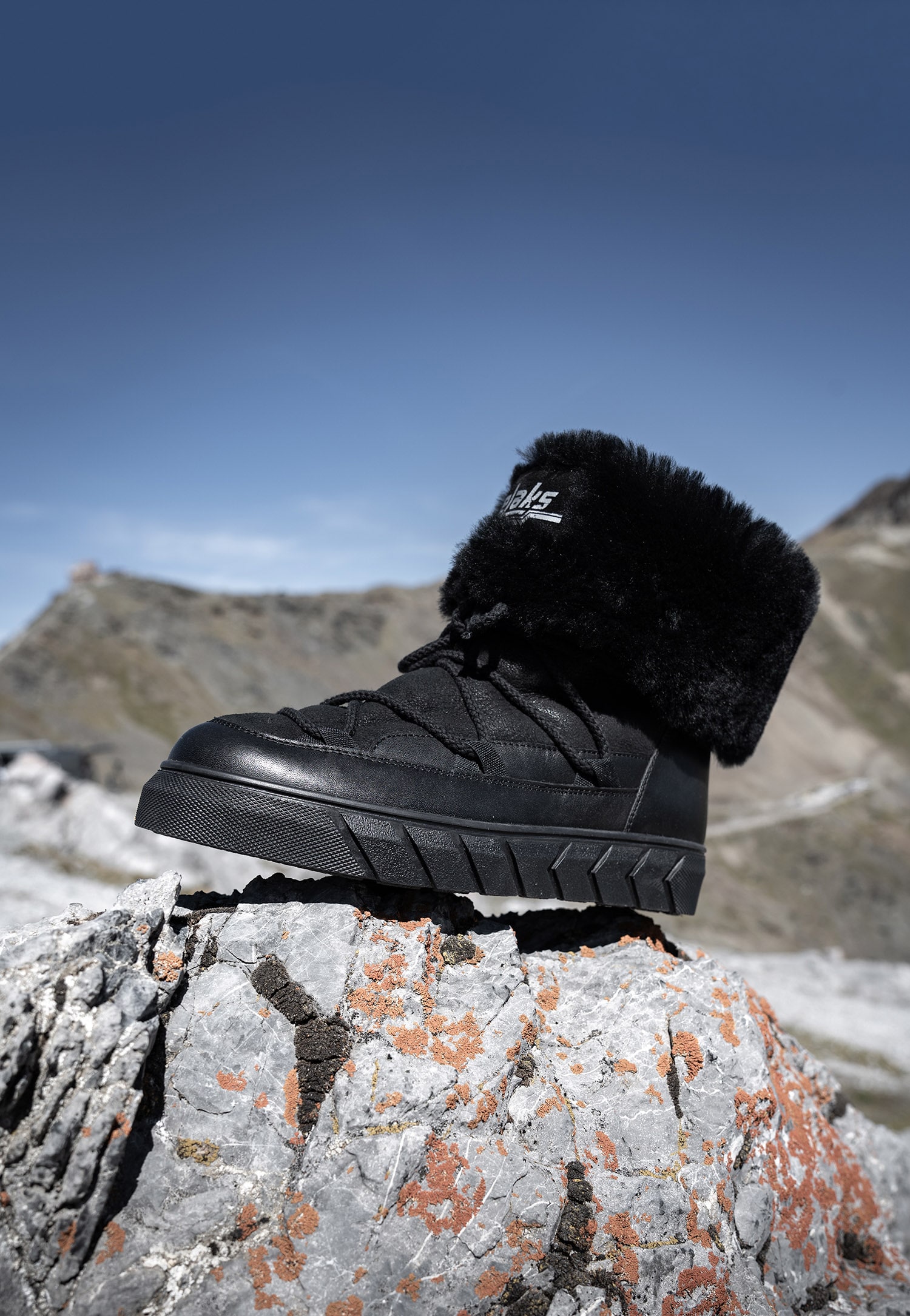 RELAKS beżowe Śniegowce damskie z wywijaną cholewką