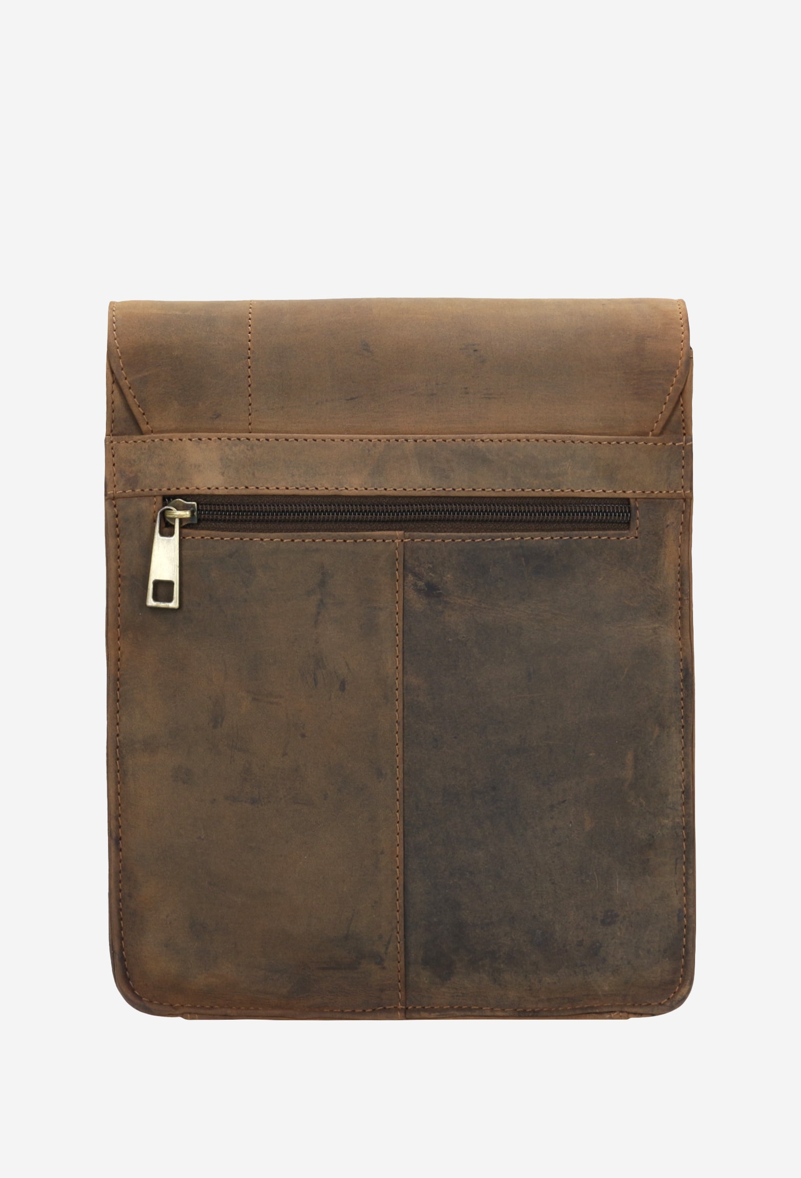 Mała brązowa torba męska ze skóry crazy horse