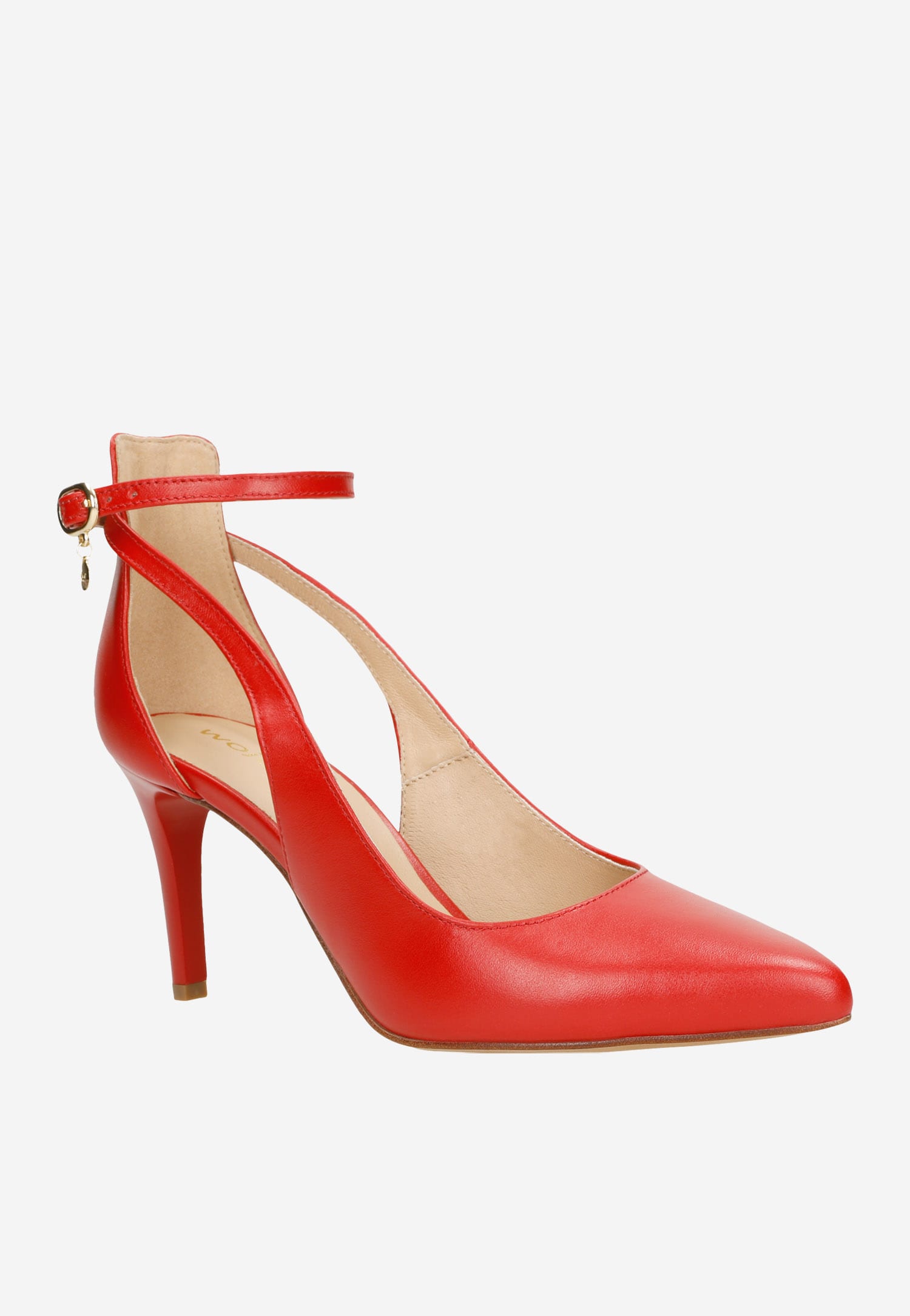 Czarne czółenka damskie z zapięciem wokół kostki