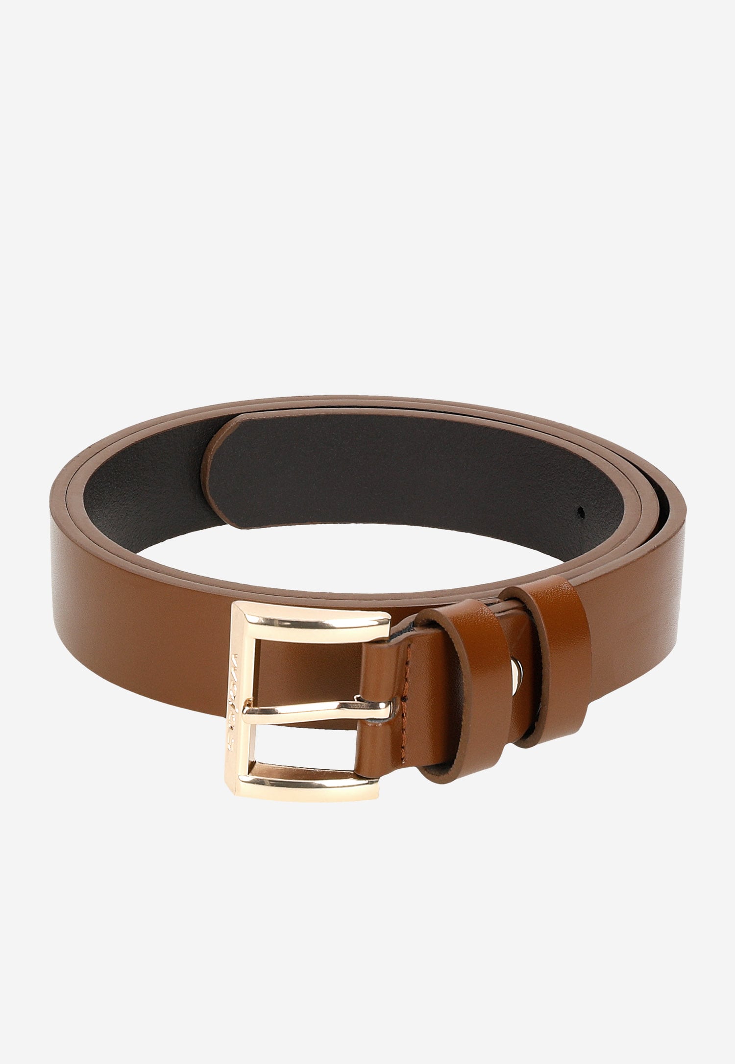 Brązowy pasek damski z naturalnej skóry licowej