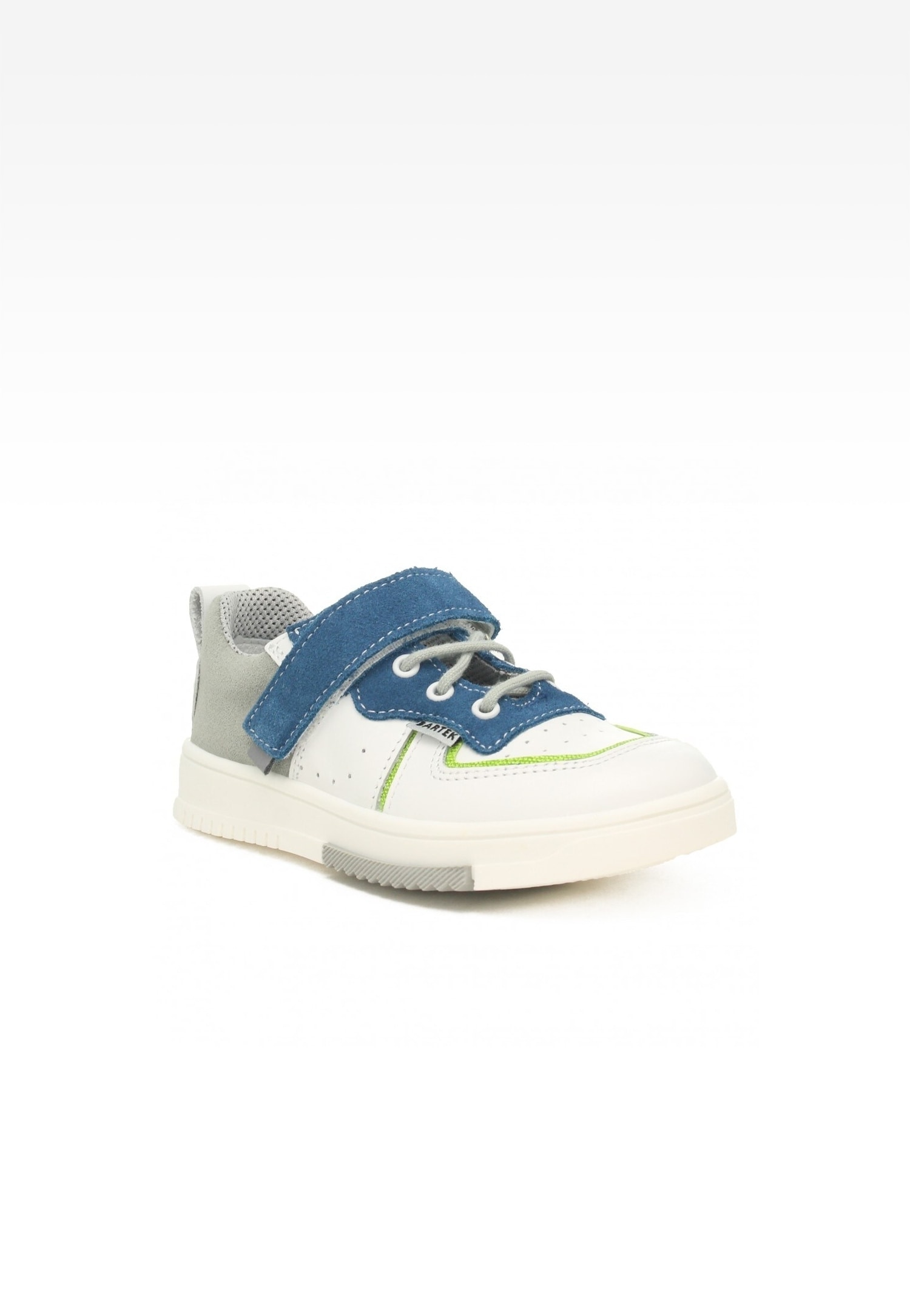 Półbuty BARTEK 18302015, dla chłopców, biało-niebieski