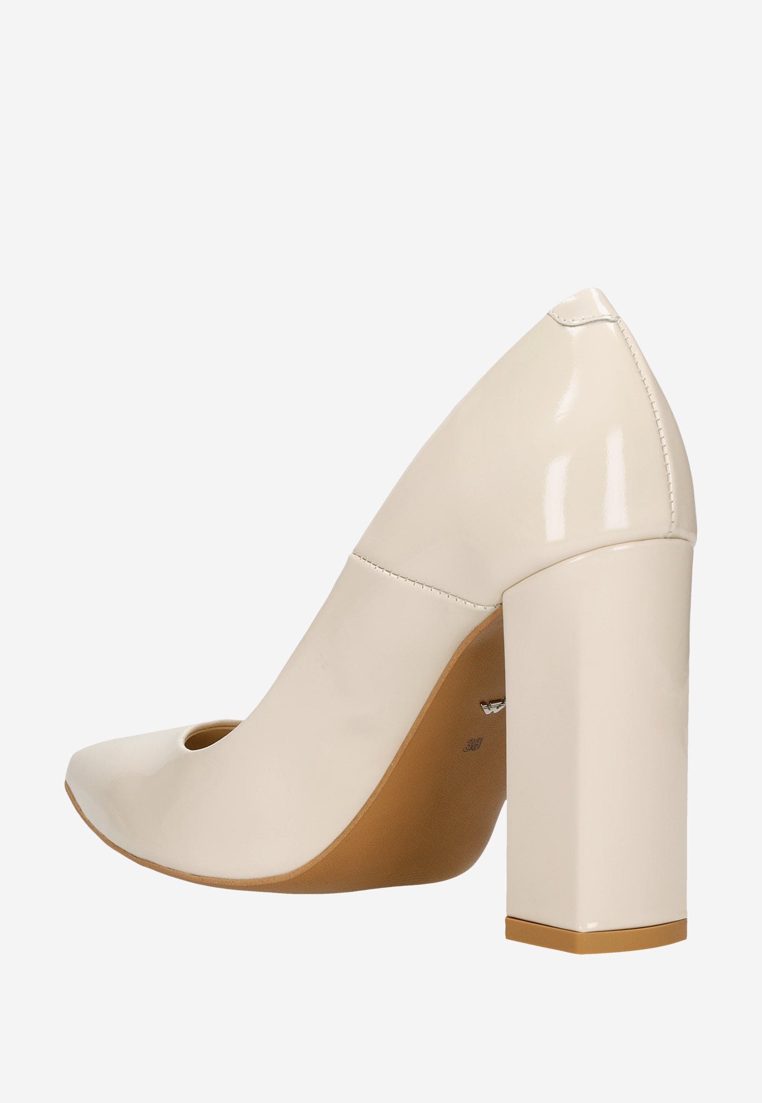 Czółenka damskie w kolorze zielonym na wysokim słupku