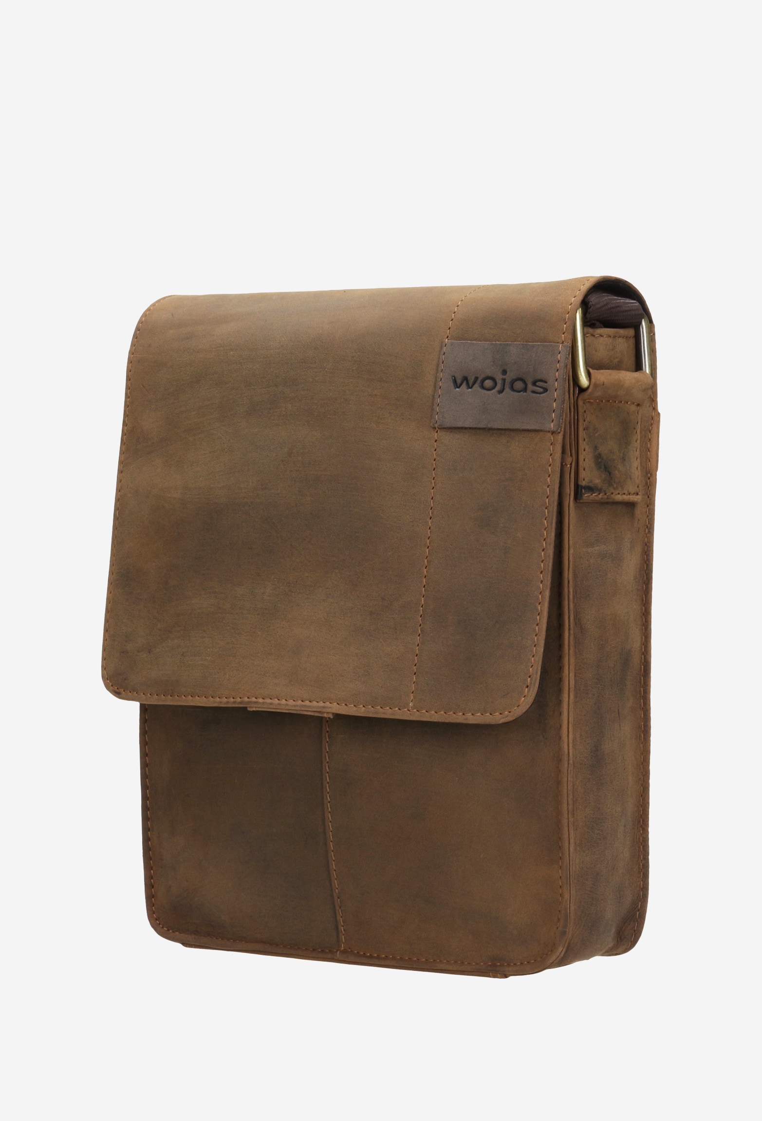 Mała brązowa torba męska ze skóry crazy horse