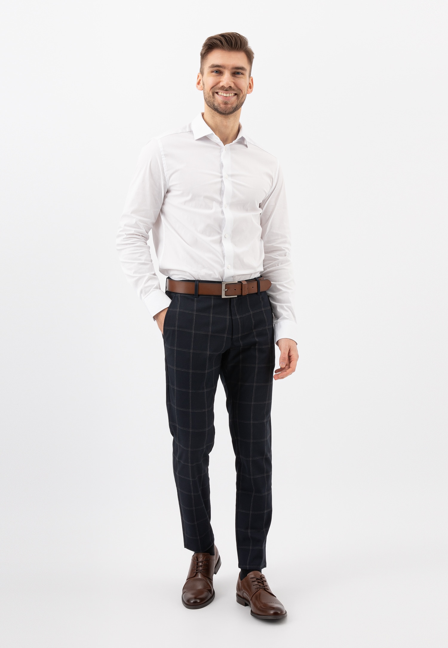 Czarne eleganckie półbuty męskie quarter brogues