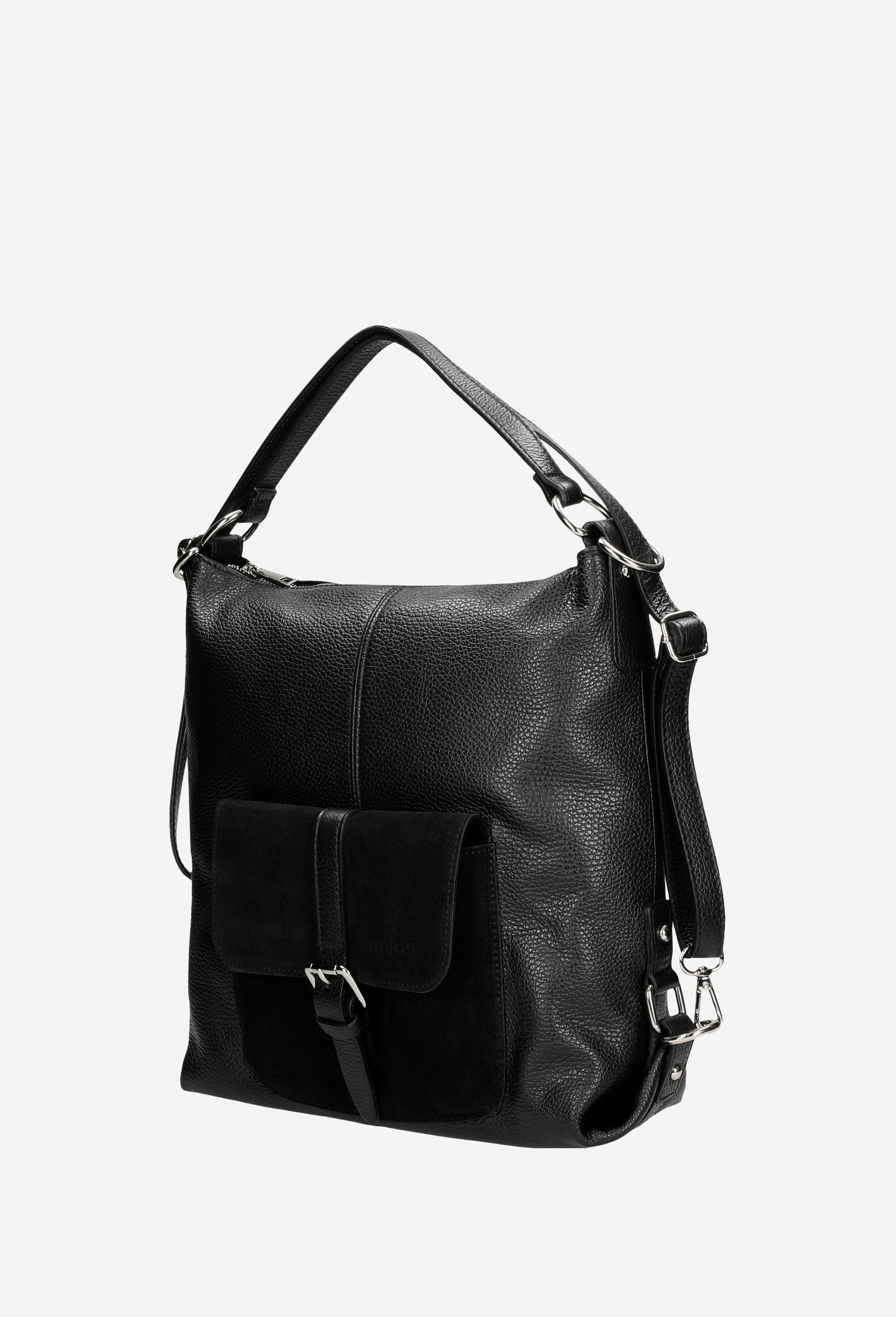 Beżowa skórzana torebka plecak 2w1