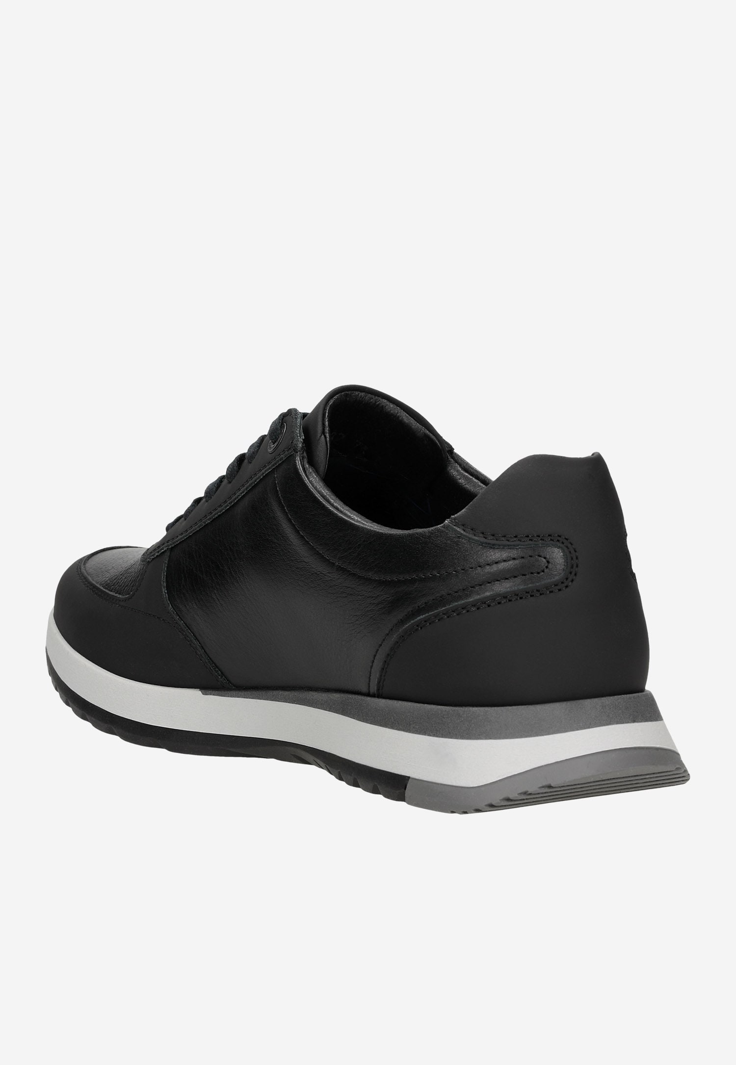 Czarne sneakersy męskie z brązowymi wstawkami