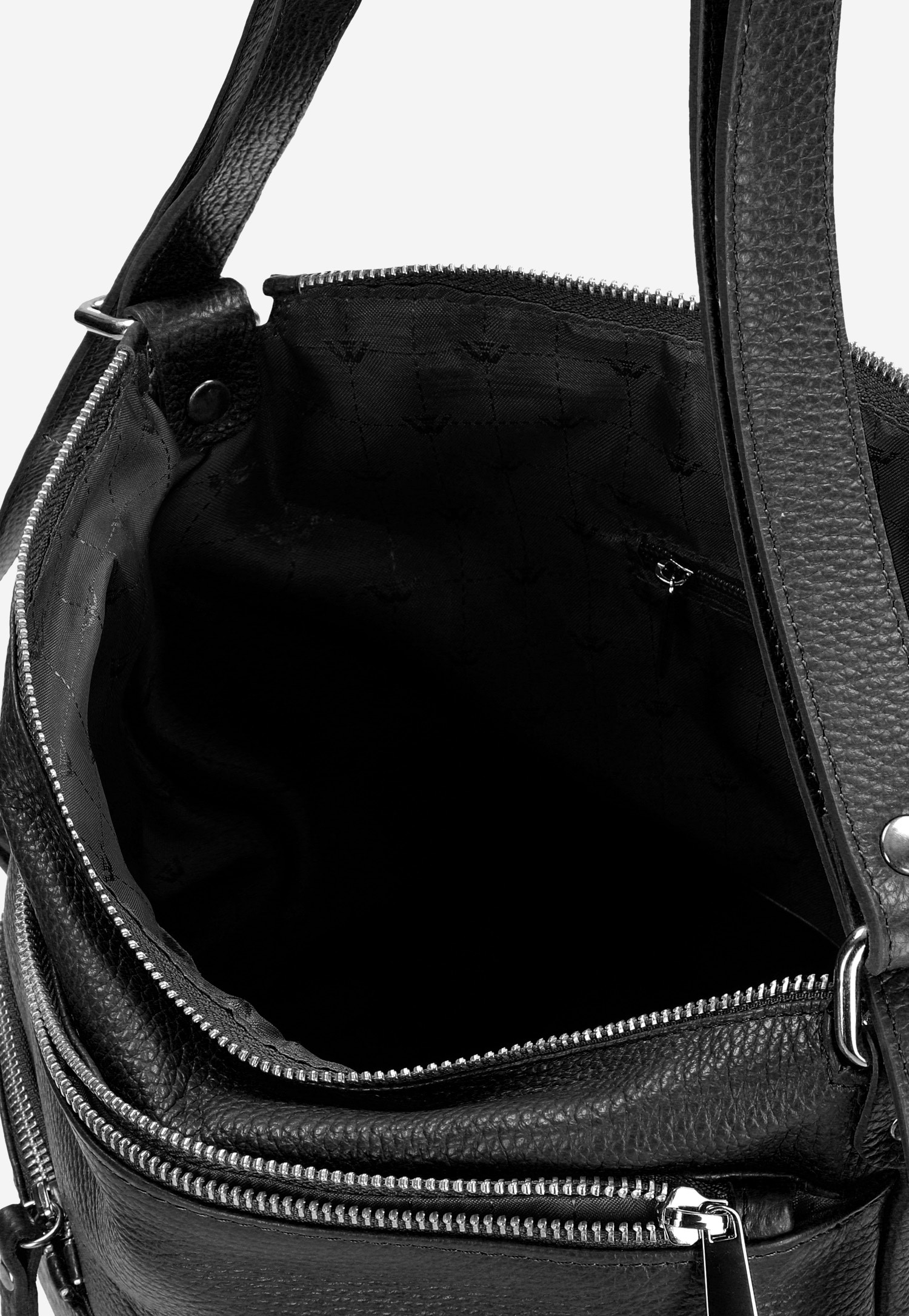 Czarna skórzana torebka plecak 2w1