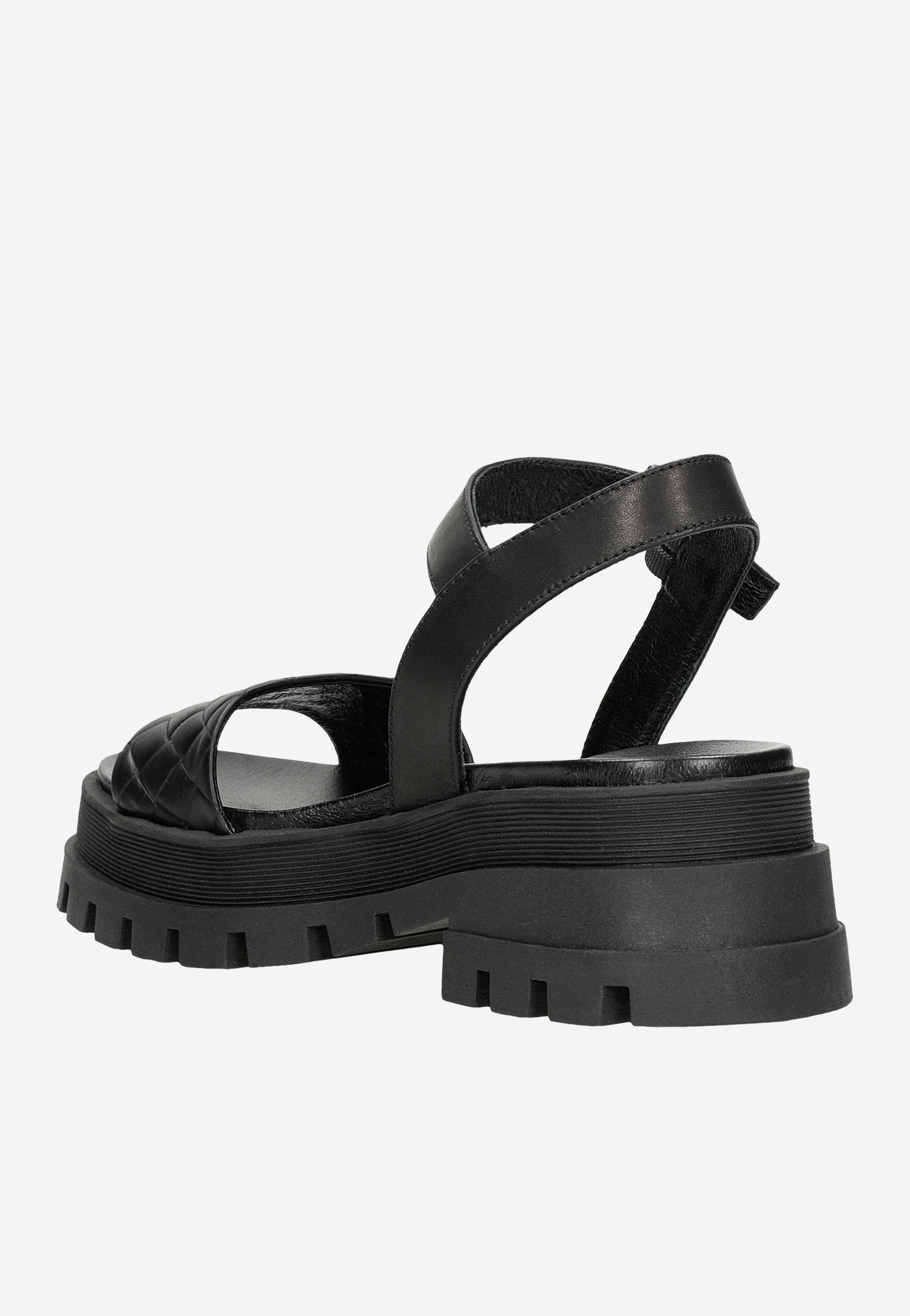 Białe sandały damskie z pikowanym paskiem