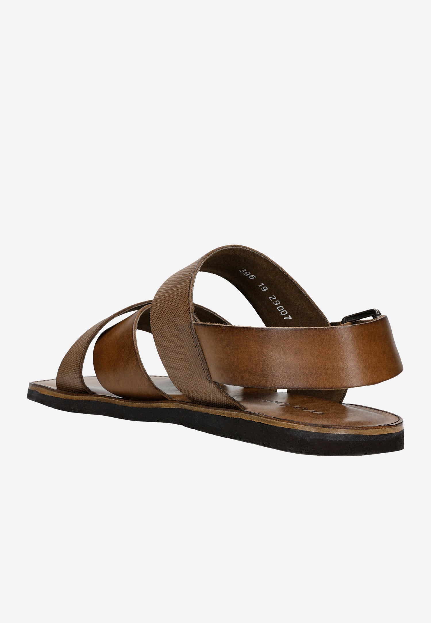 Skórzane sandały męskie w kolorze brązowym