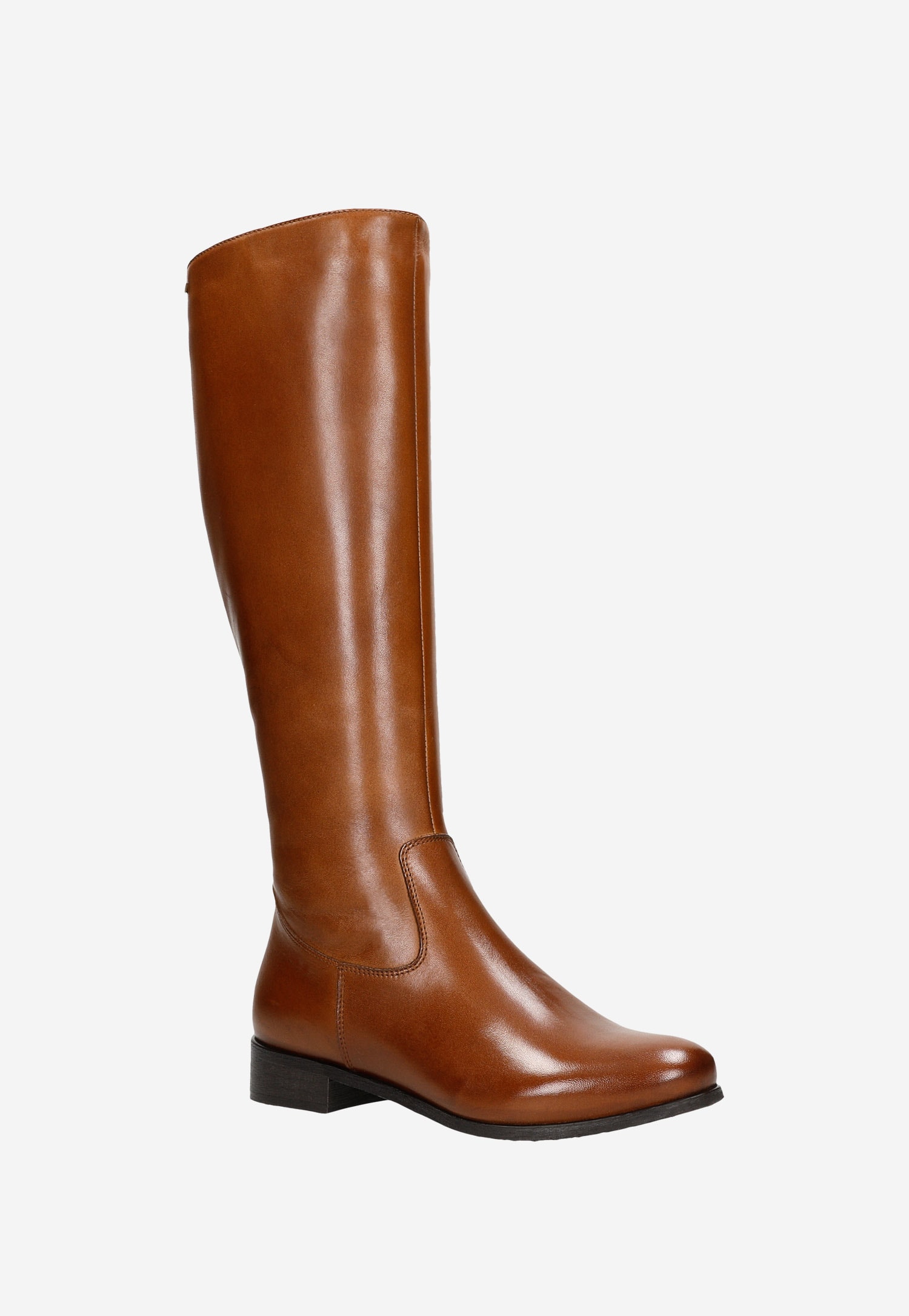 Czarne skórzane kozaki oficerki damskie