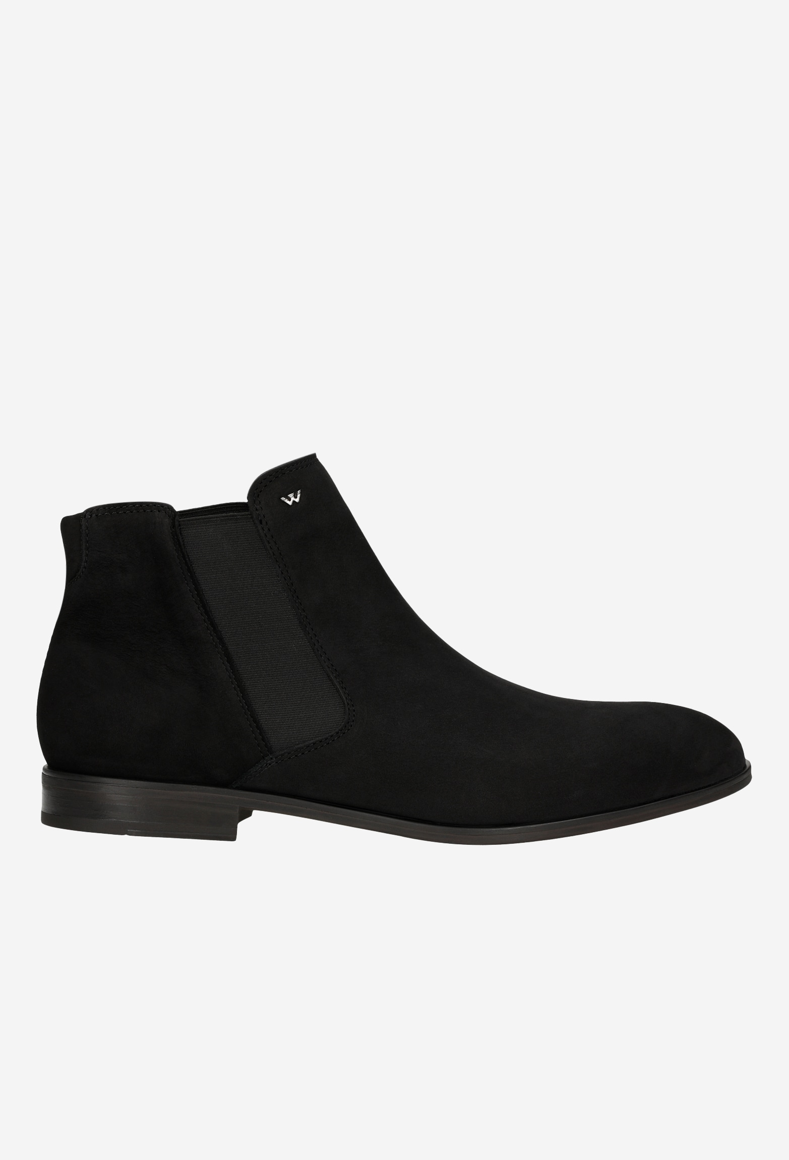 Czarne sztyblety męskie ze skóry nubukowej