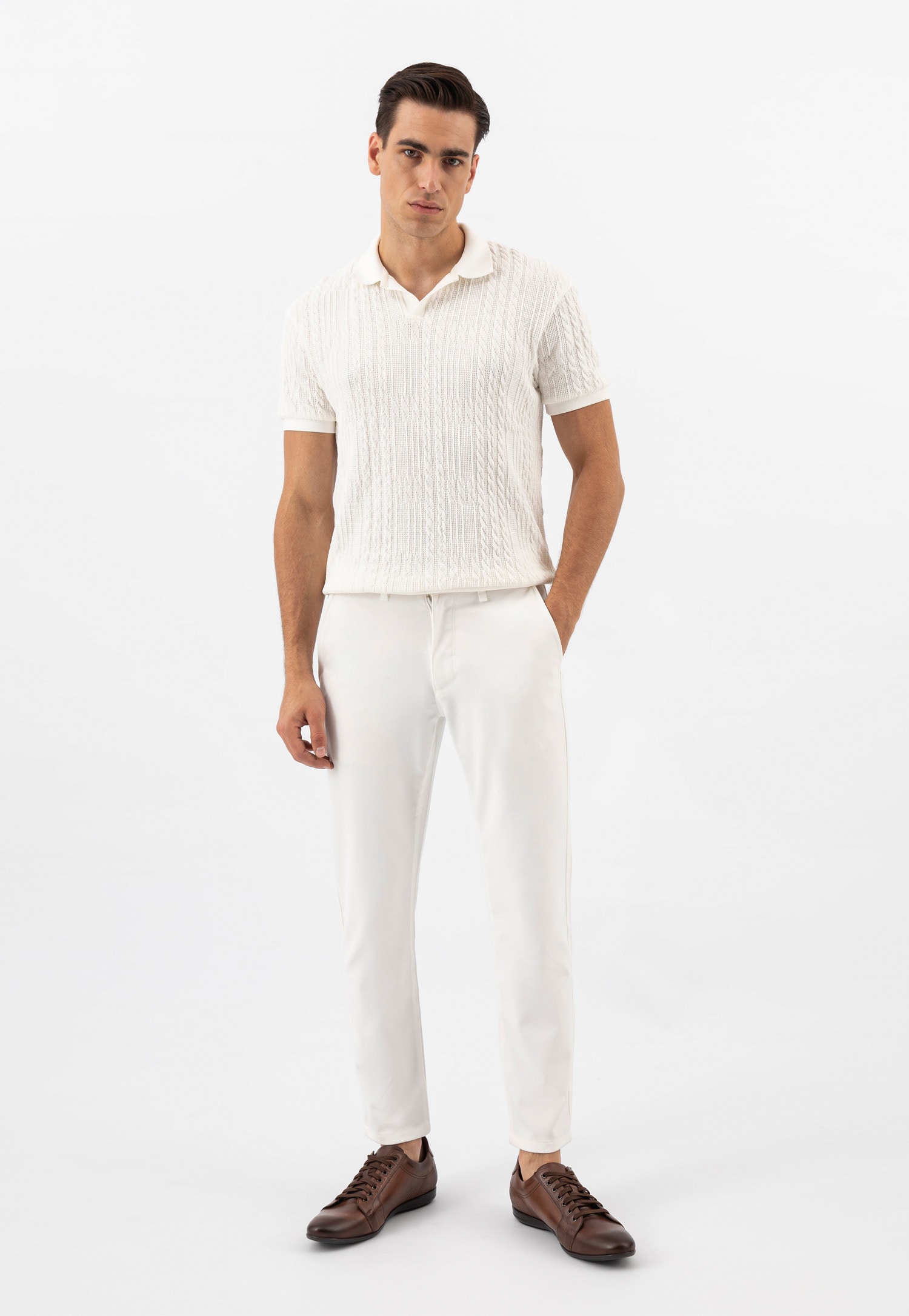 Brązowe półbuty męskie