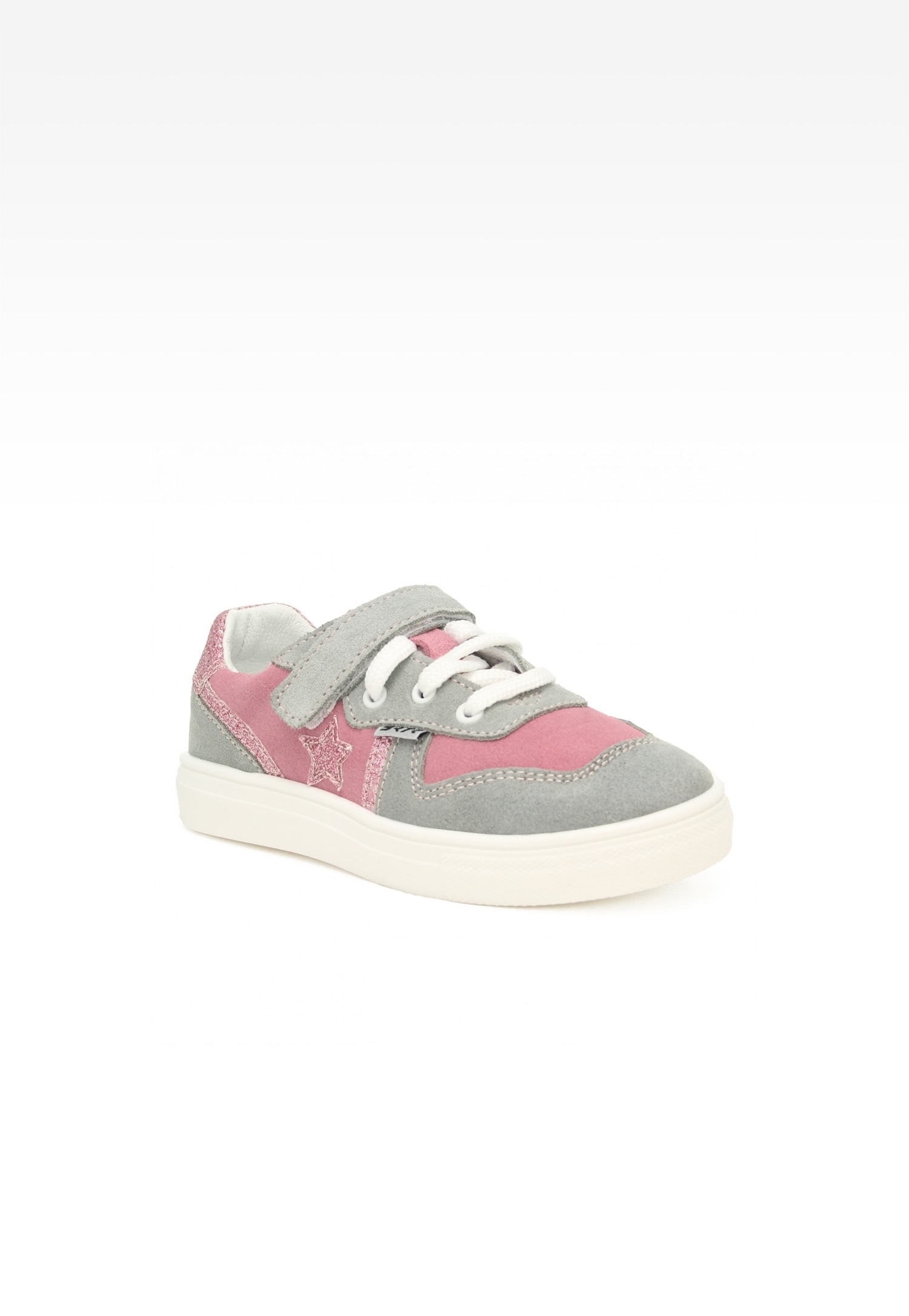 Półbuty BARTEK 15312002, dla dziewcząt, różowo-szary