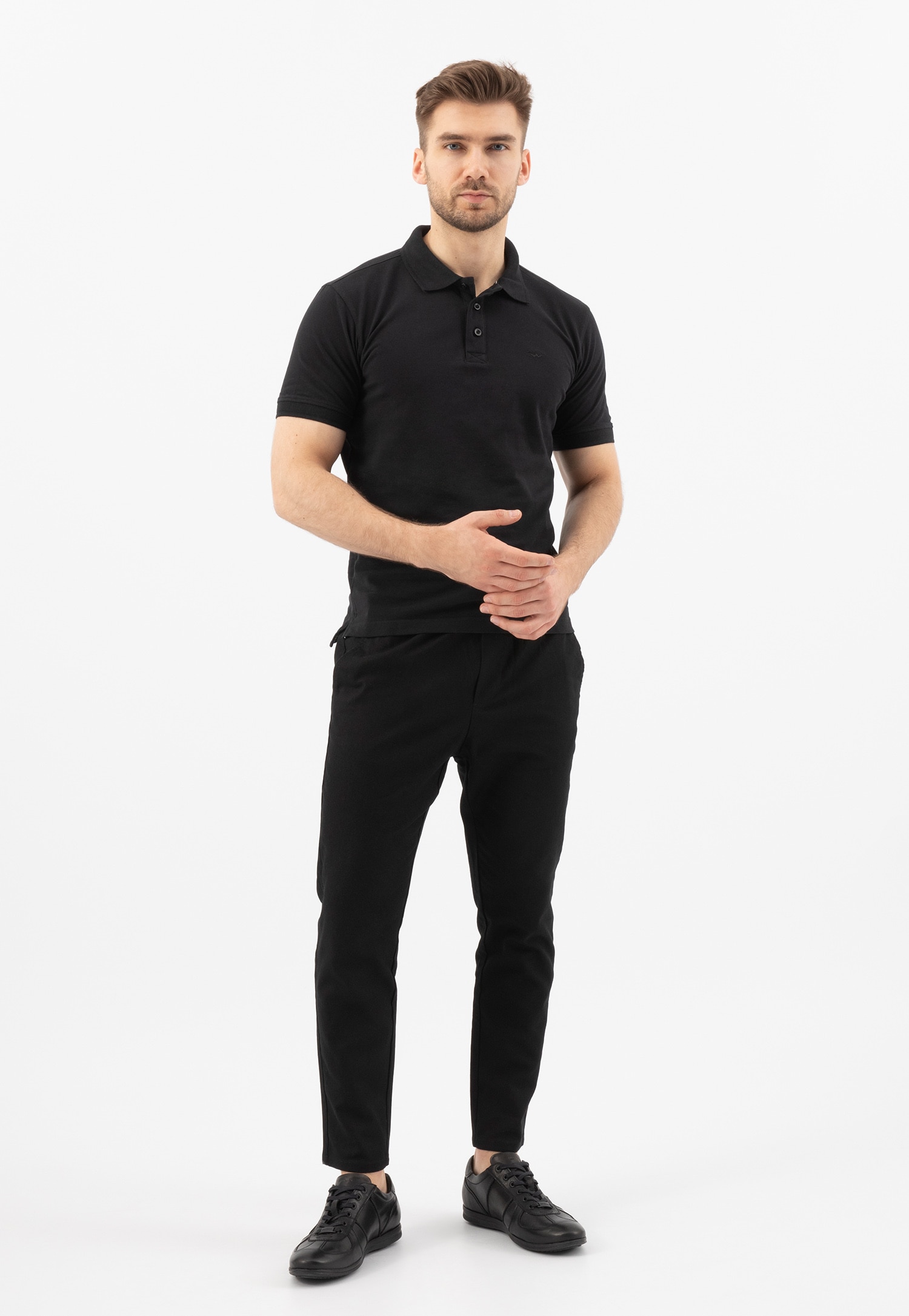 Czarne męskie półbuty