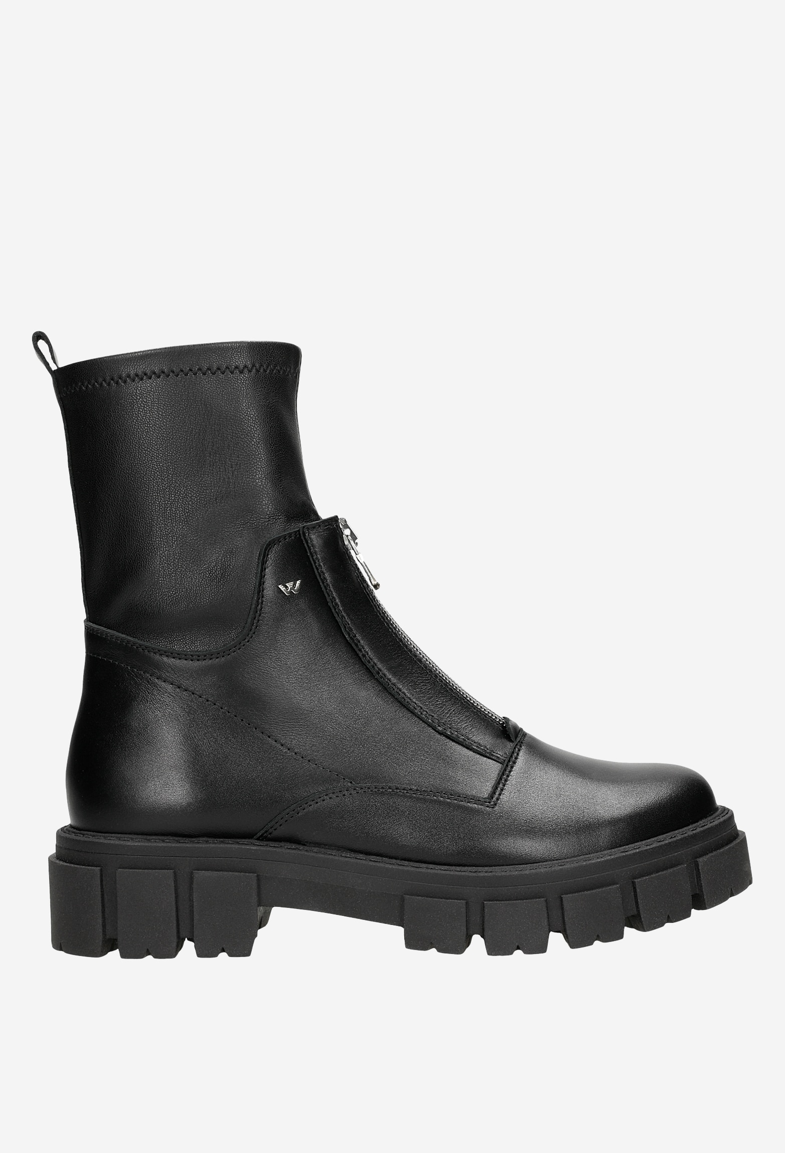 Czarne bikery damskie z połączenia skóry licowej i lycry