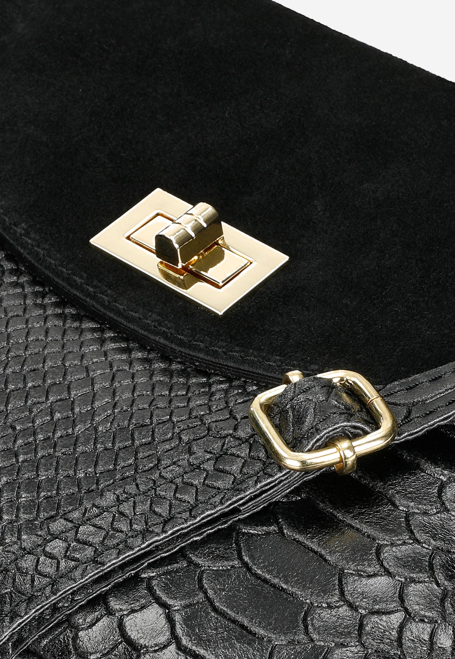 Ciemnobrązowa torebka damska z ciekawą fakturą