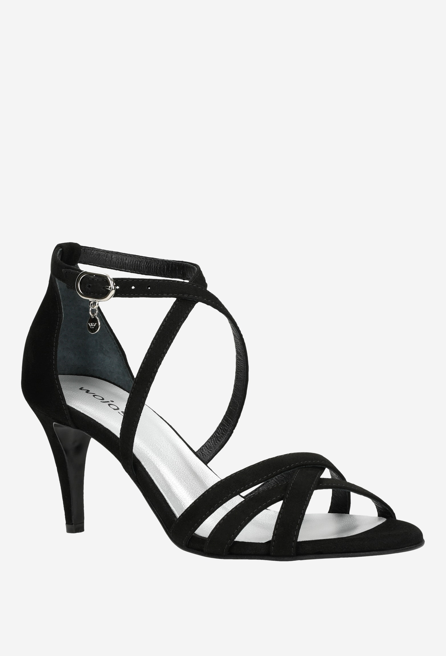 Czarne sandały damskie na szpilce