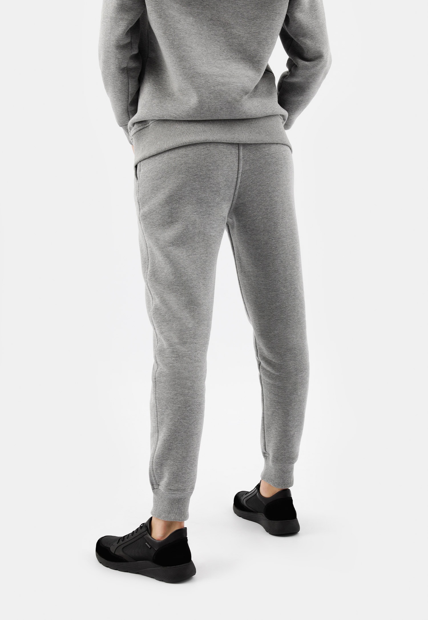 Popielate spodnie dresowe damskie bawełniane