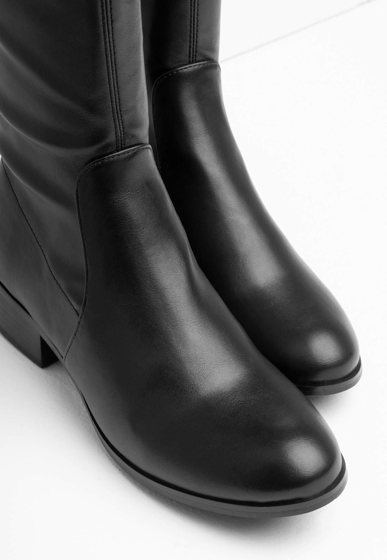 WJS czarne kozaki damskie za kolano