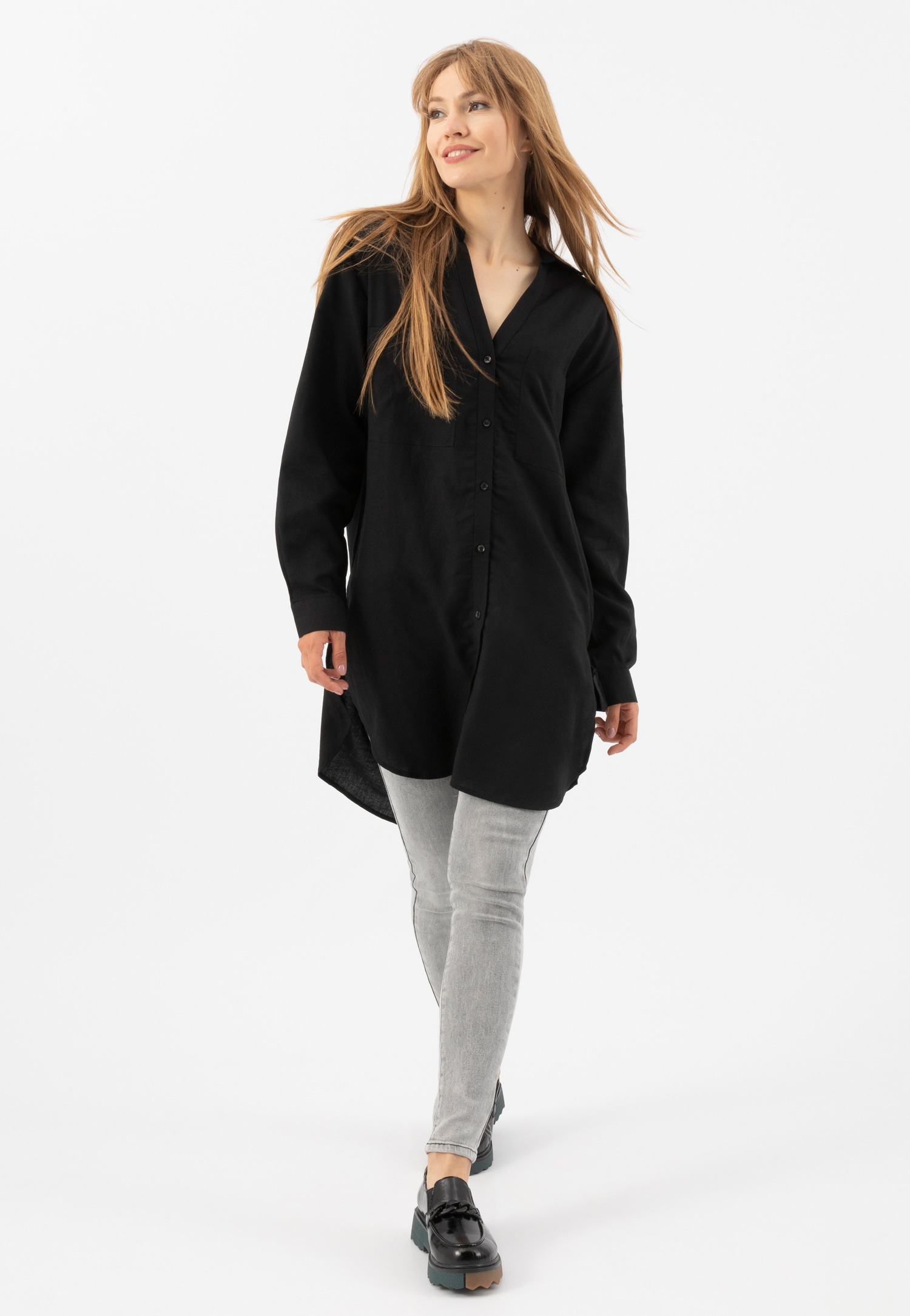 Oryginalne czarne mokasyny damskie z kolorową podeszwą