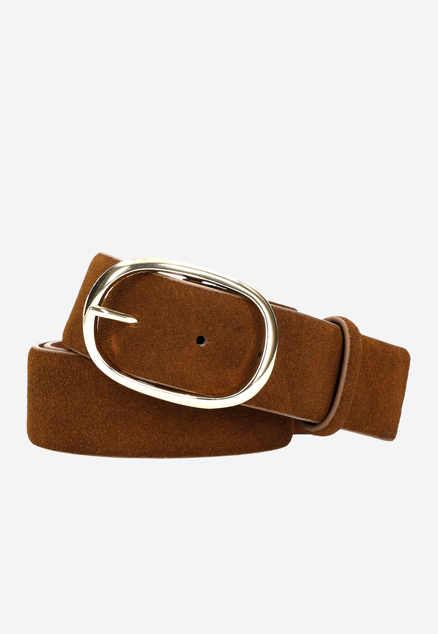 Czarny pasek damski z dwoiny welurowej