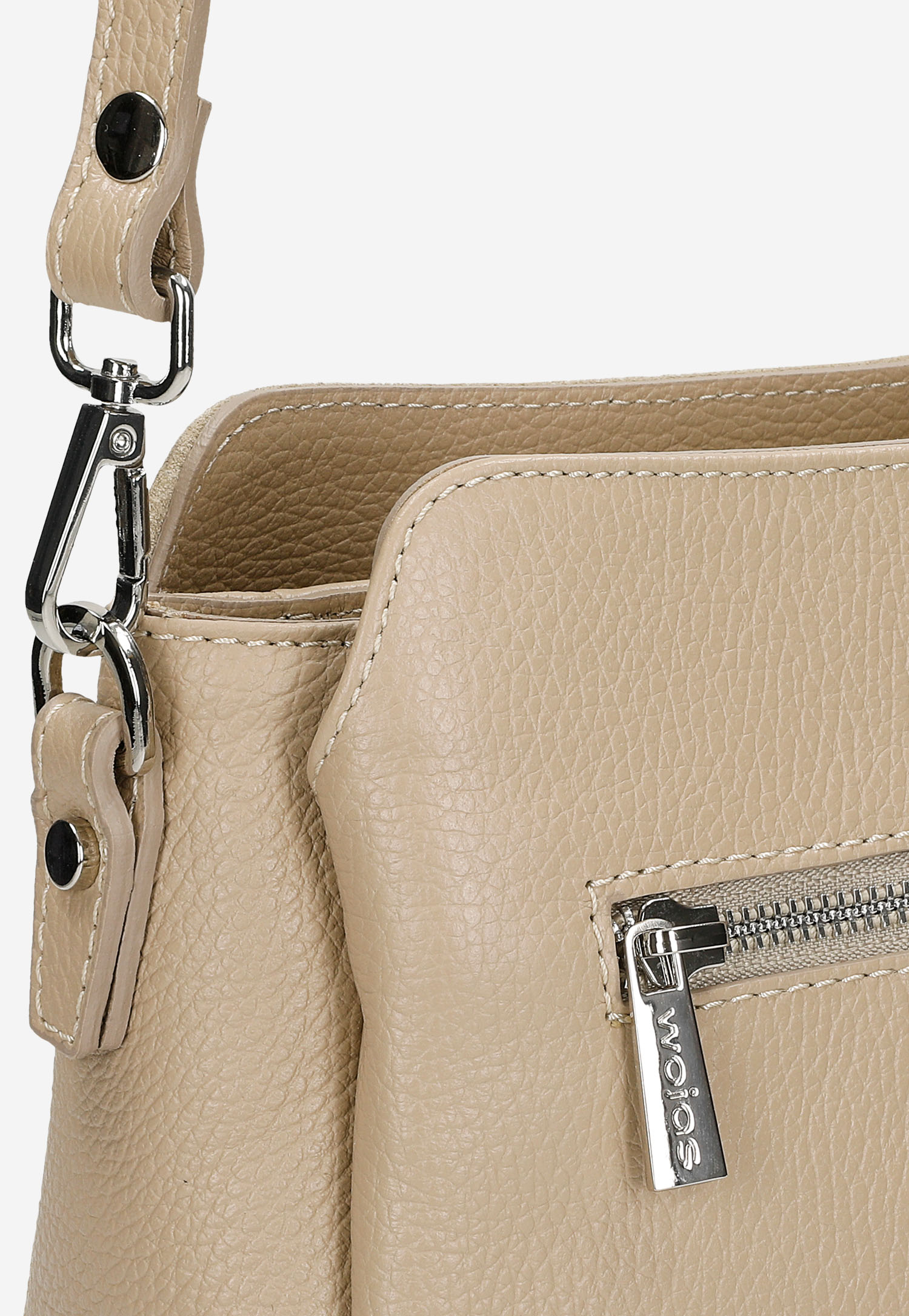 Mała uniwersalna torebka damska w kolorze beżowym