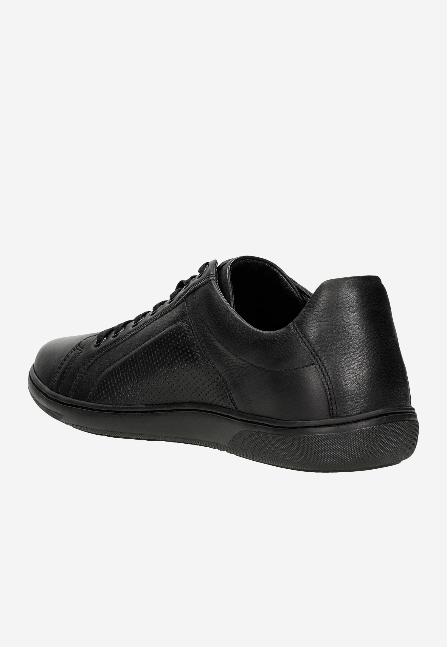 Czarne skórzane trampki męskie