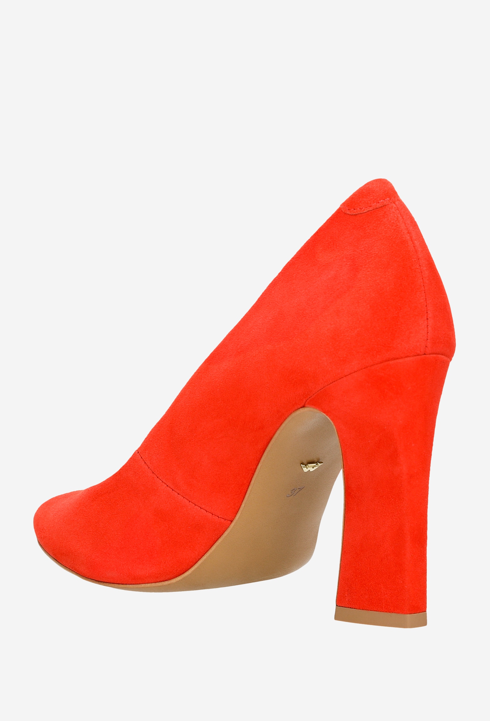 Eleganckie beżowe czółenka na słupku