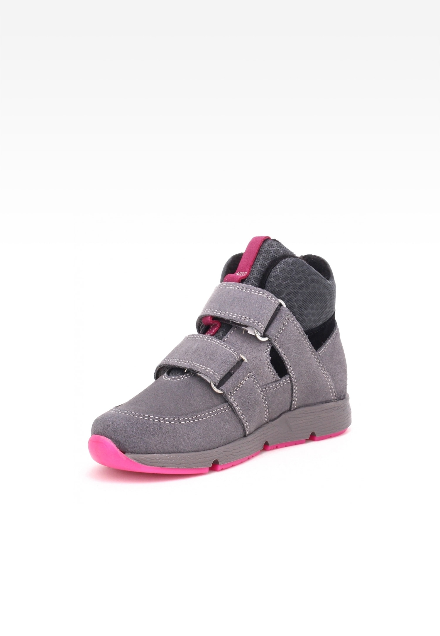 Trzewiki ocieplane BARTEK 7018-K59P, dla dziewcząt, różowo-szary