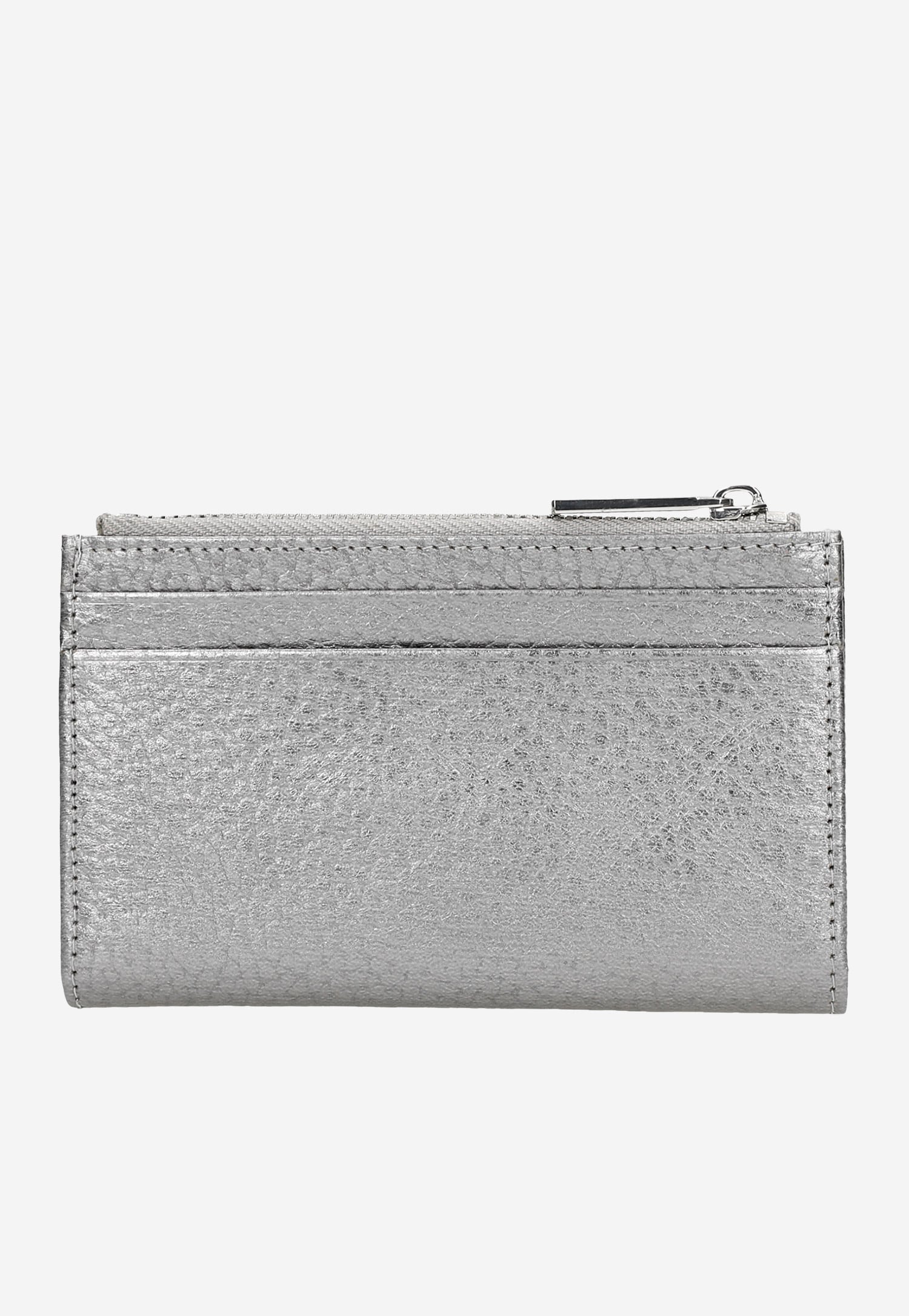 Różowy metaliczny portfel damski