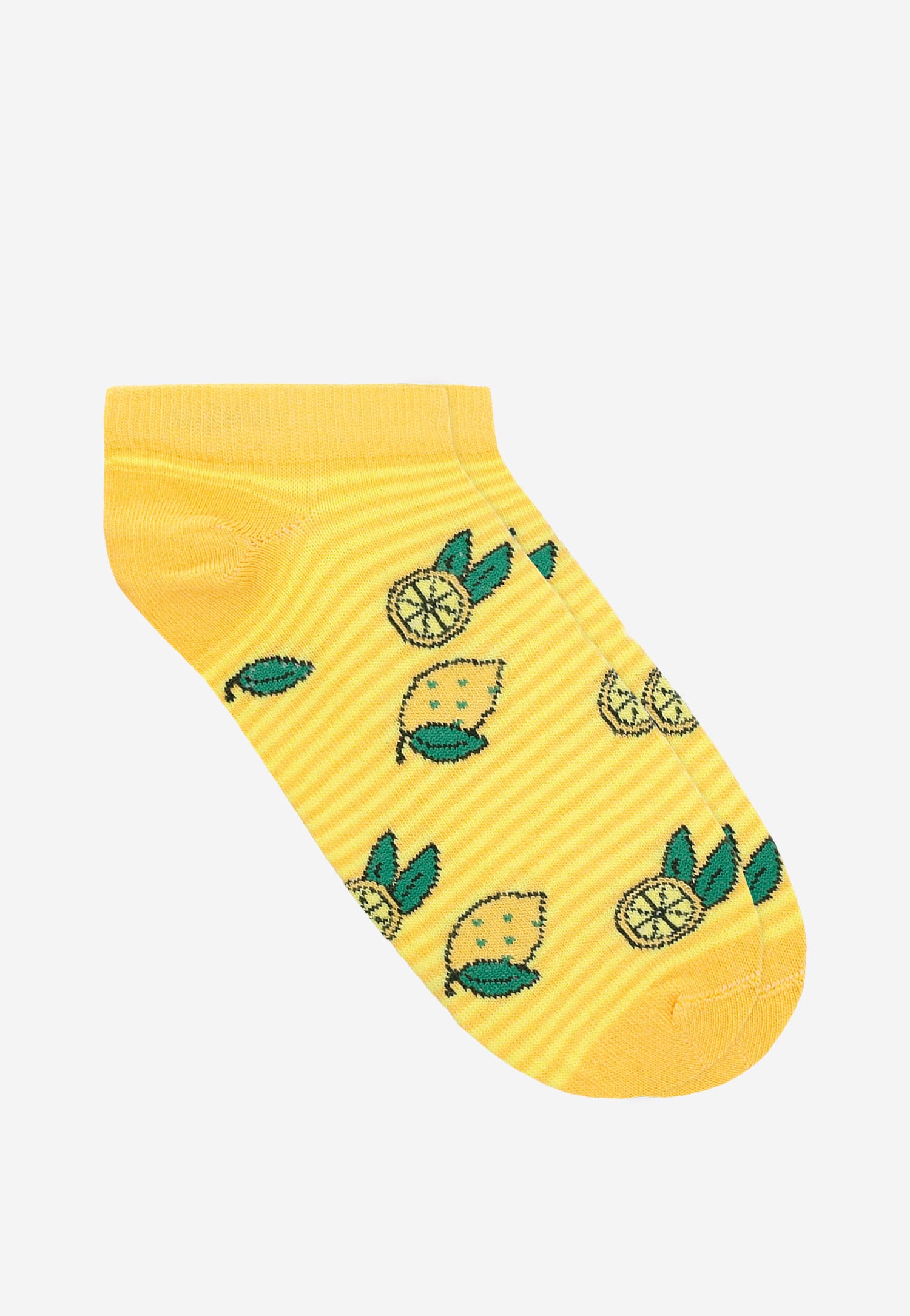 Żółte stopki damskie w cytryny