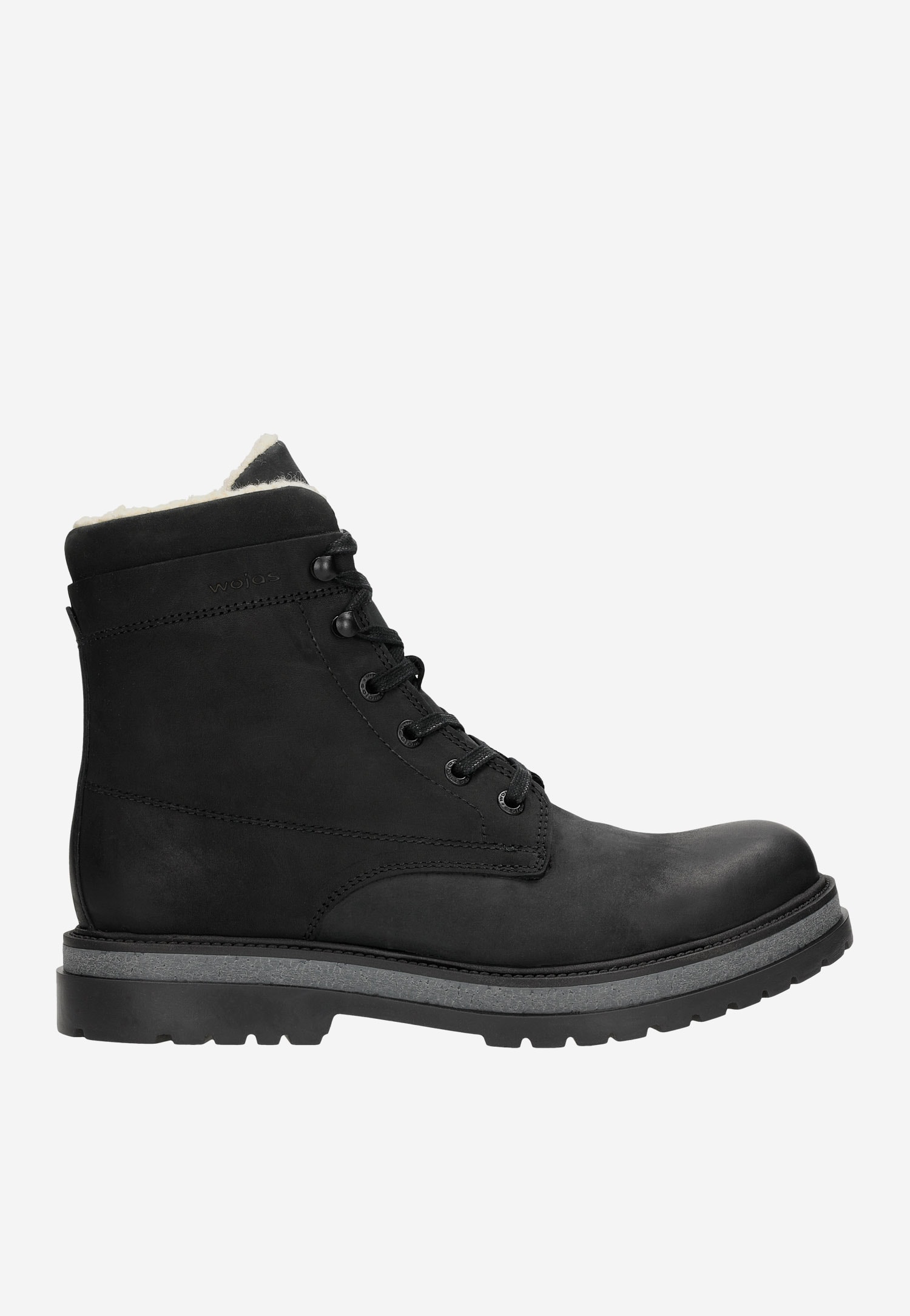 Brązowe męskie trzewiki typu bikery z ociepleniem