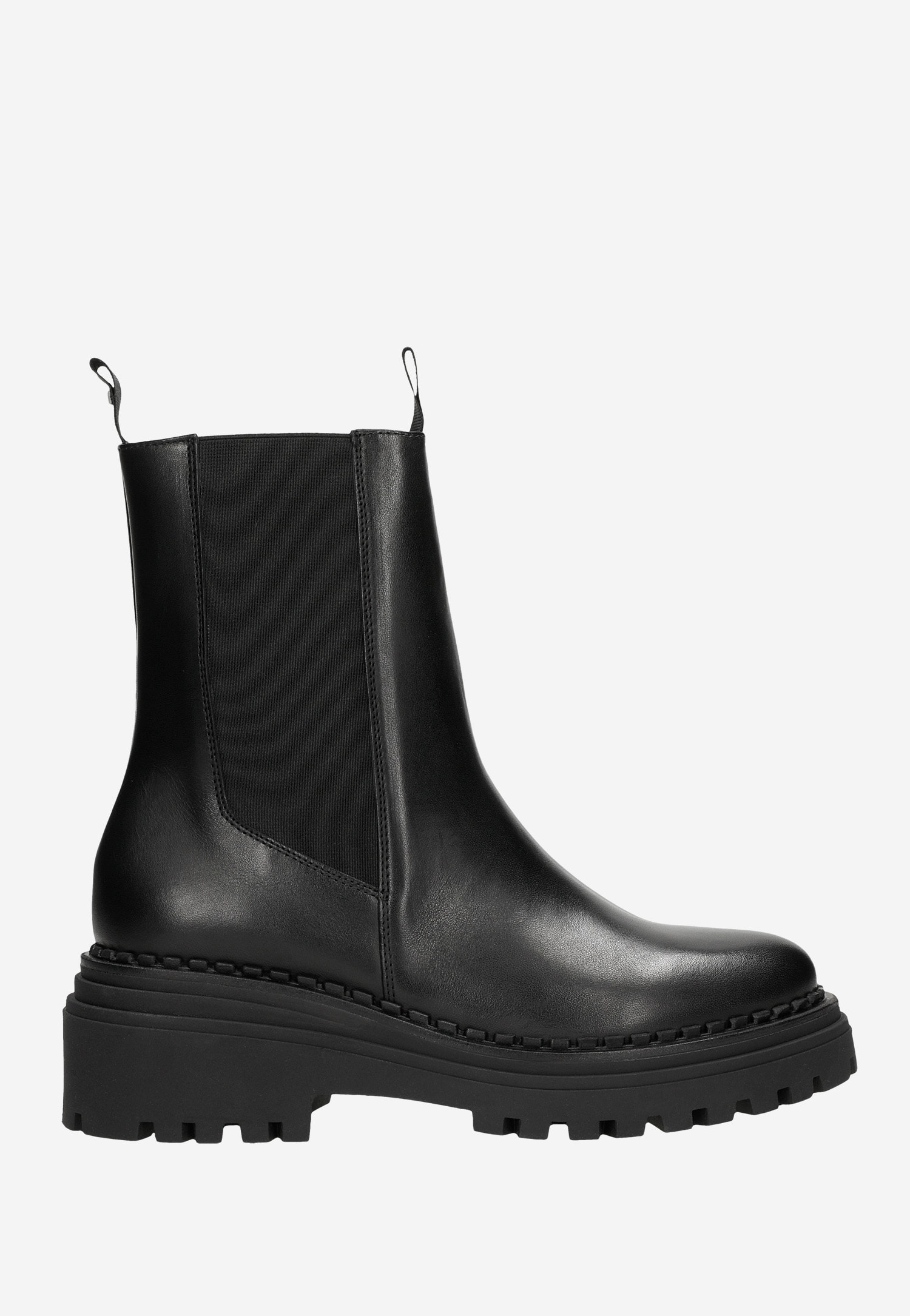 Czarne wysokie sztyblety damskie ze skóry licowej