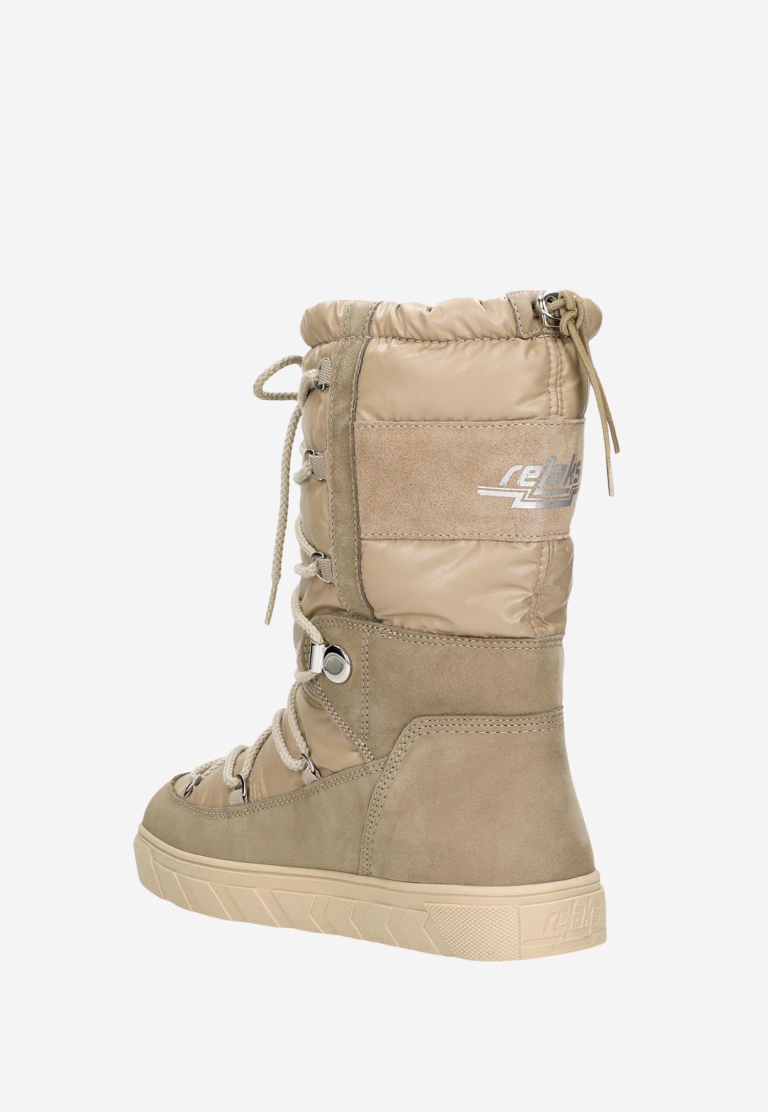 Czarno-niebieskie wsuwane śniegowce damskie RELAKS