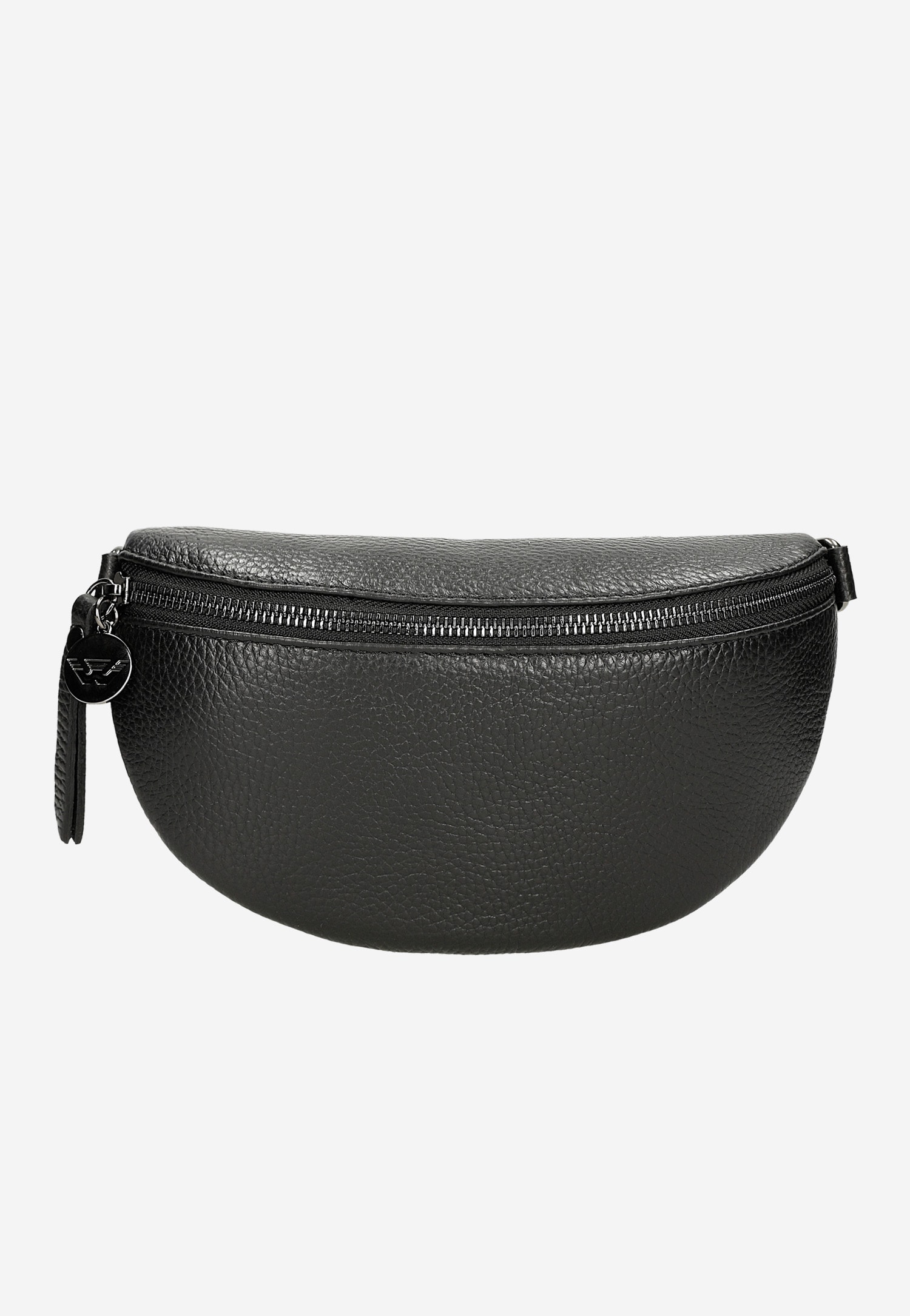 Jasnobeżowa nerka damska ze skóry licowej