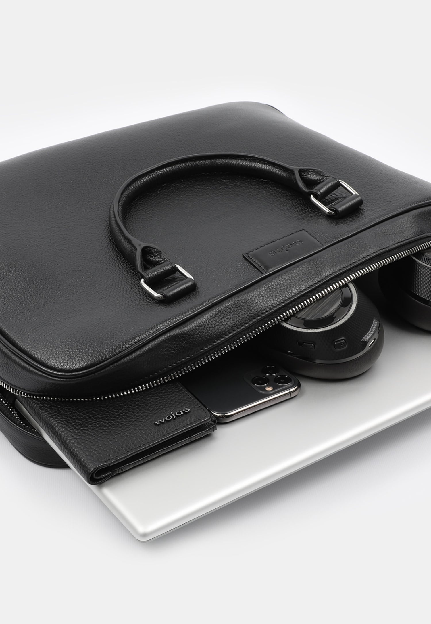 Duża elegancka skórzana torba męska