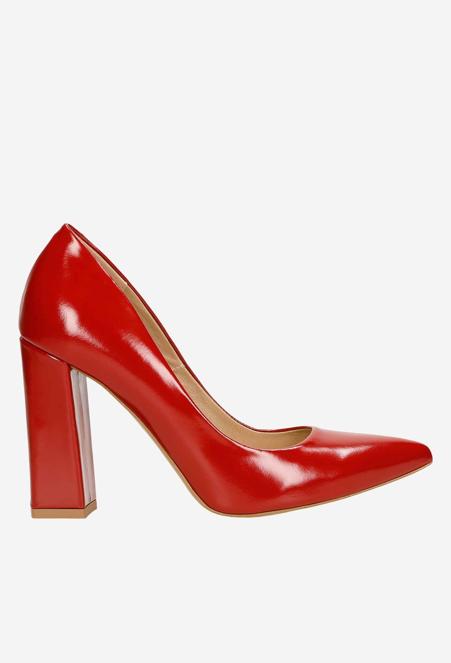 Czółenka damskie w kolorze zielonym na wysokim słupku