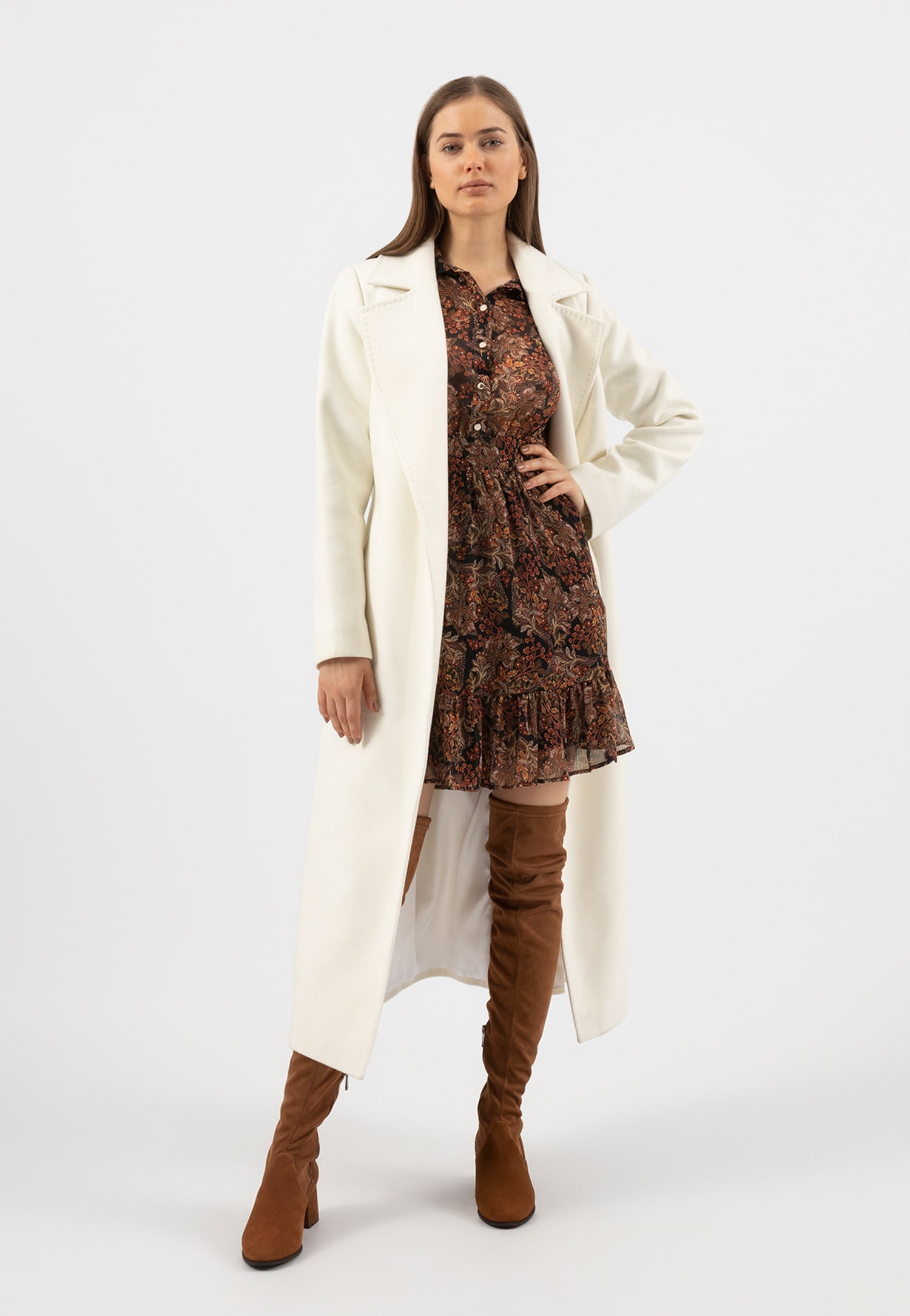 Wysokie kozaki muszkieterki w kolorze jasnego brązu