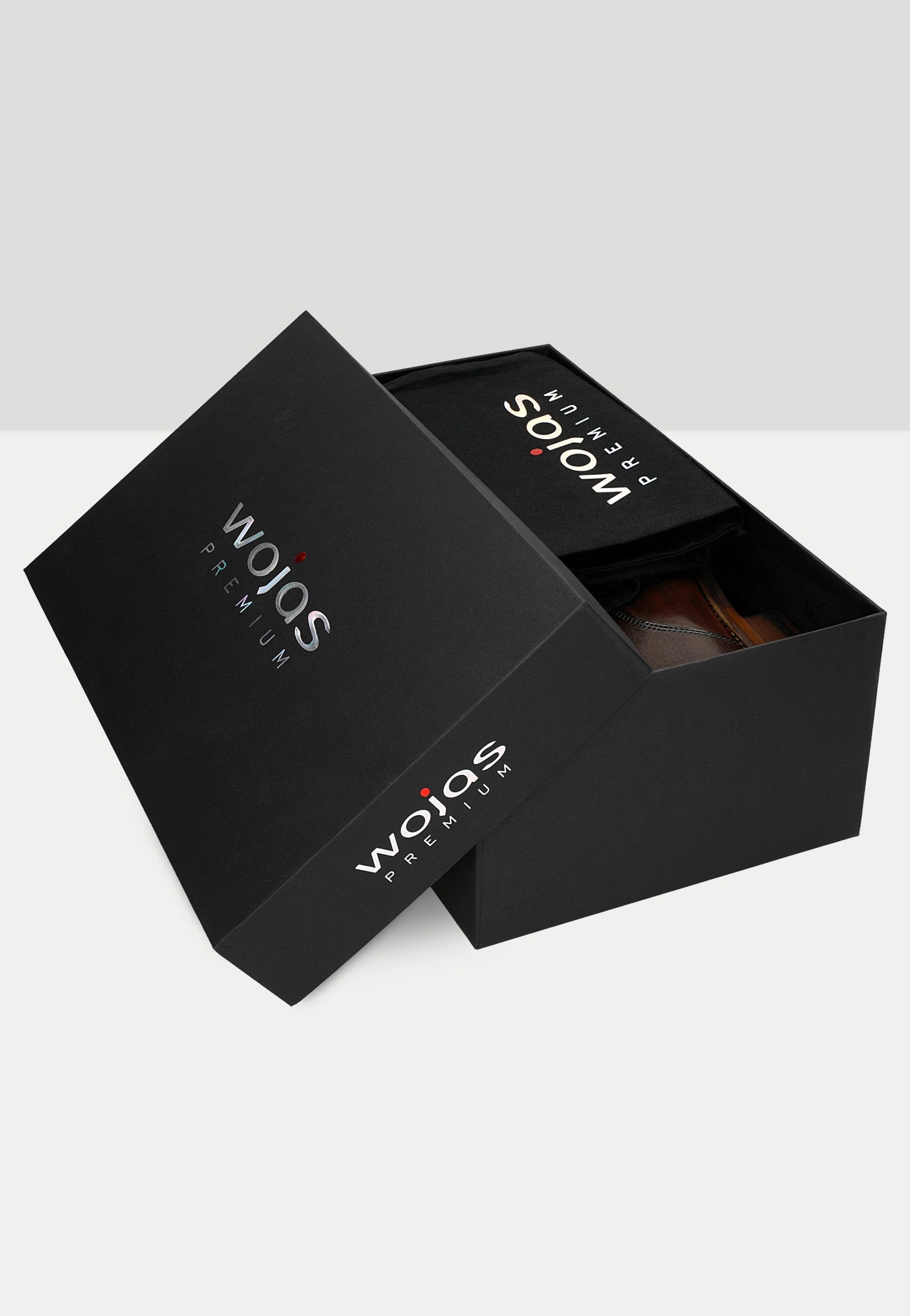 PREMIUM brązowe wizytowe półbuty męskie z niebieskim wnętrzem