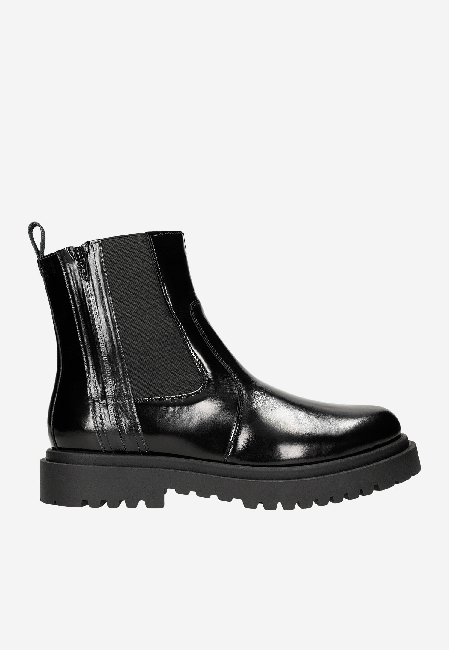 Czarne lakierowane botki męskie sztyblety