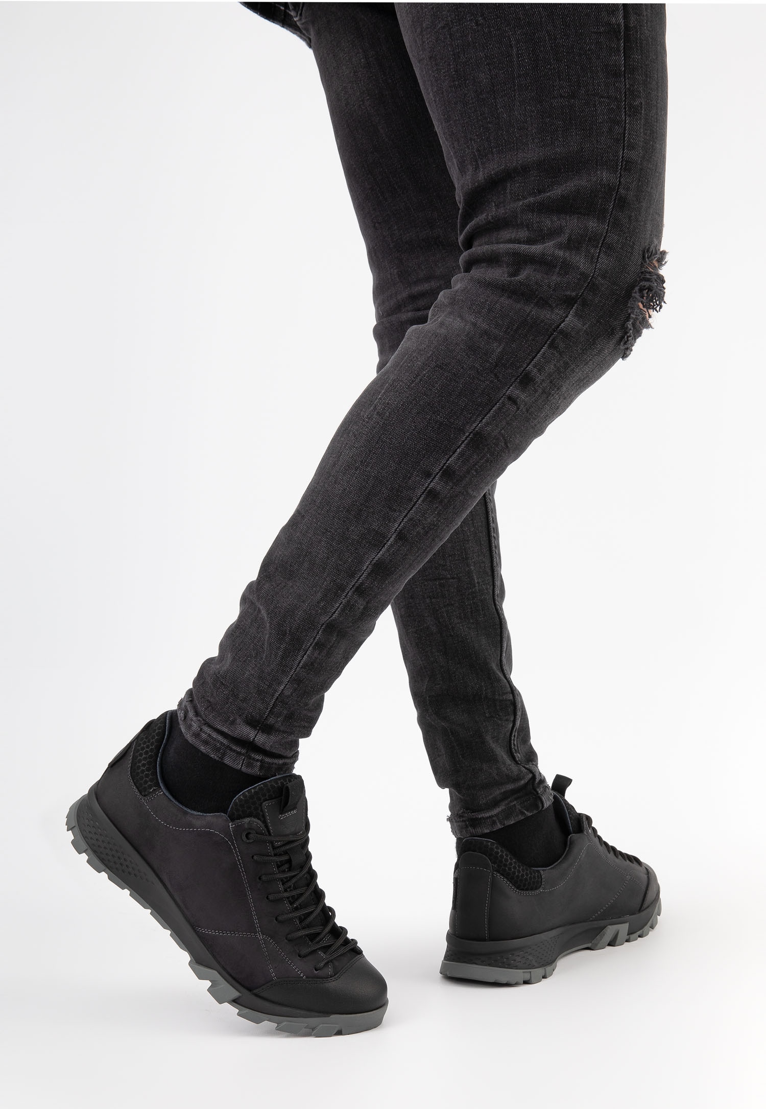 Półbuty męskie trekkingi w kolorze brązowym