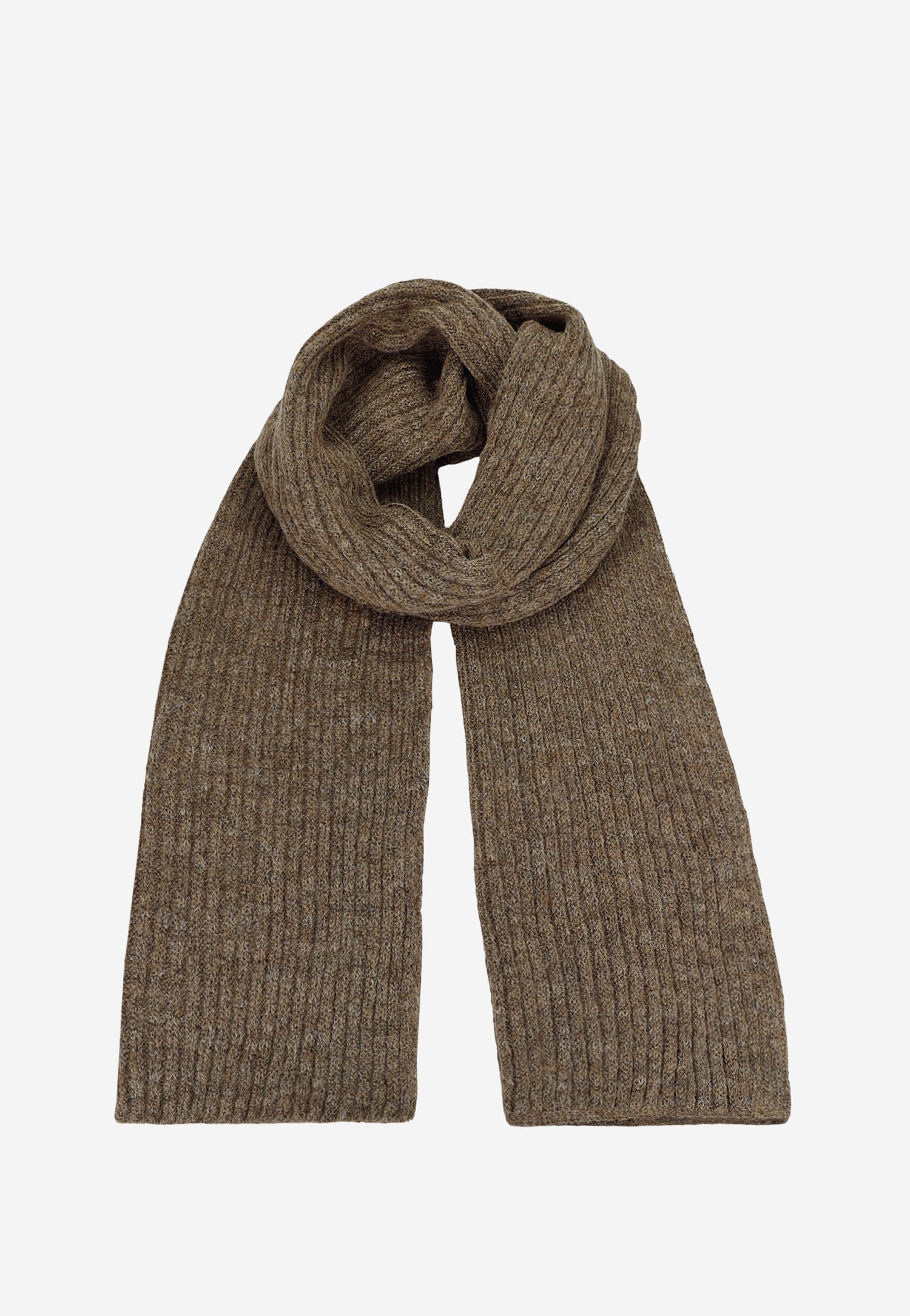 Komplet na zimę czapka + szalik w kolorze brązowym