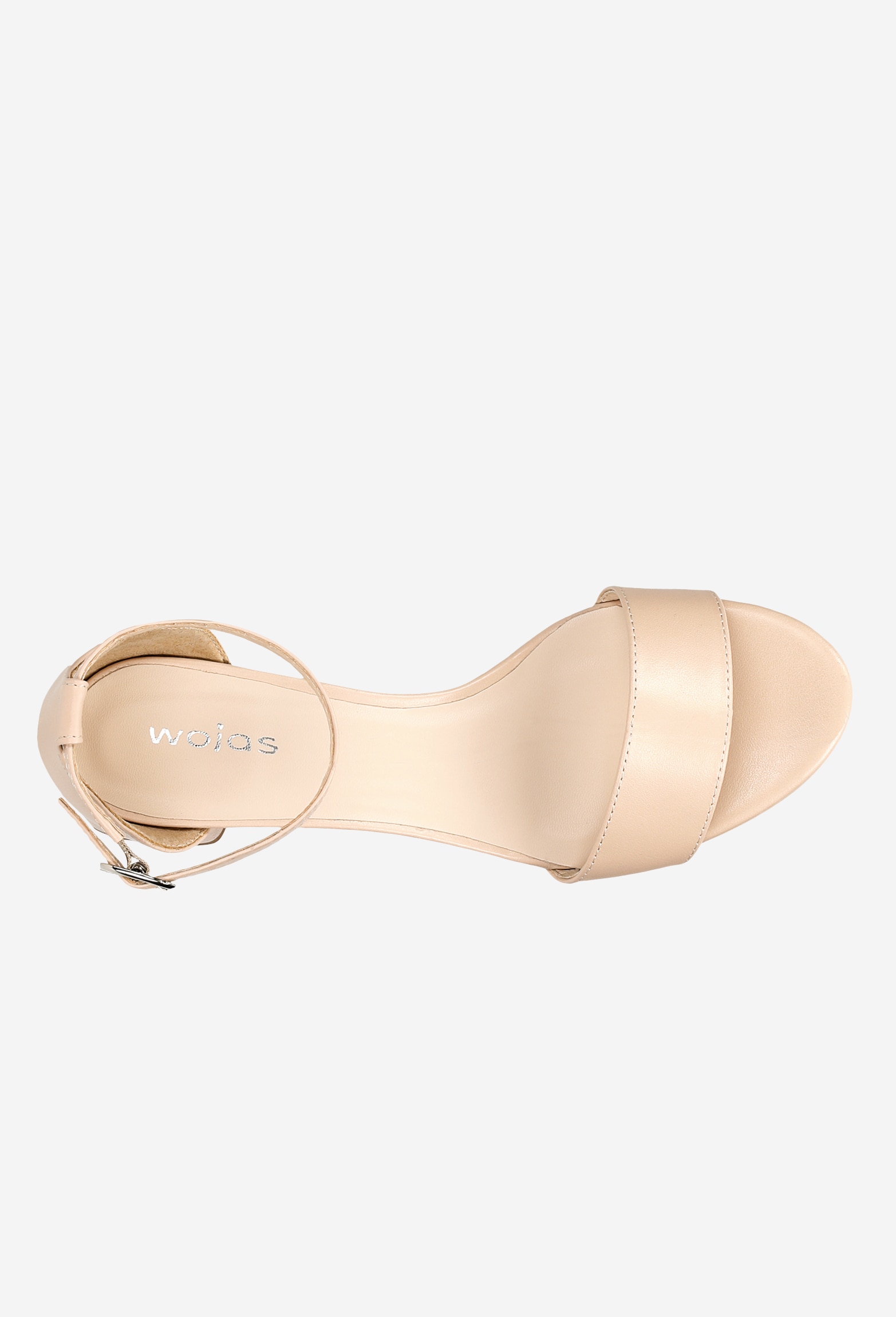 Zjawiskowe srebrne sandały damskie na obcasie