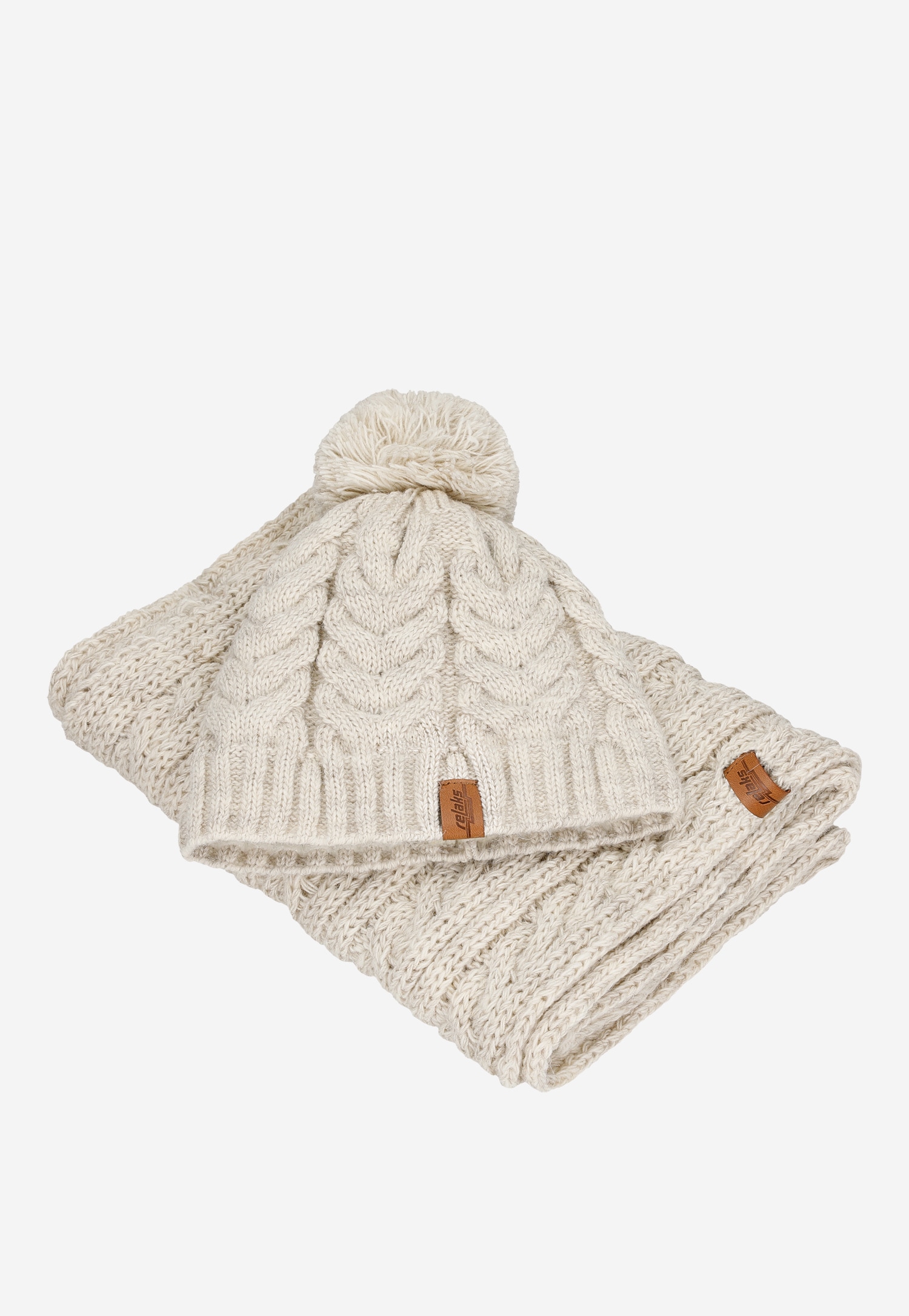 RELAKS ciepły zimowy zestaw czapka + komin