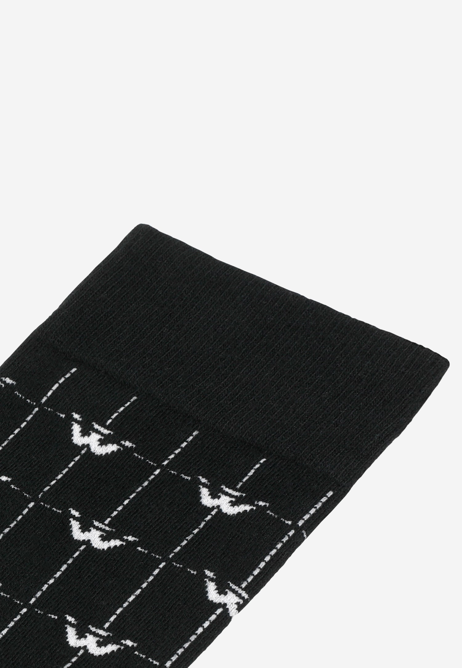 Czarne skarpety męskie z motywem w logo