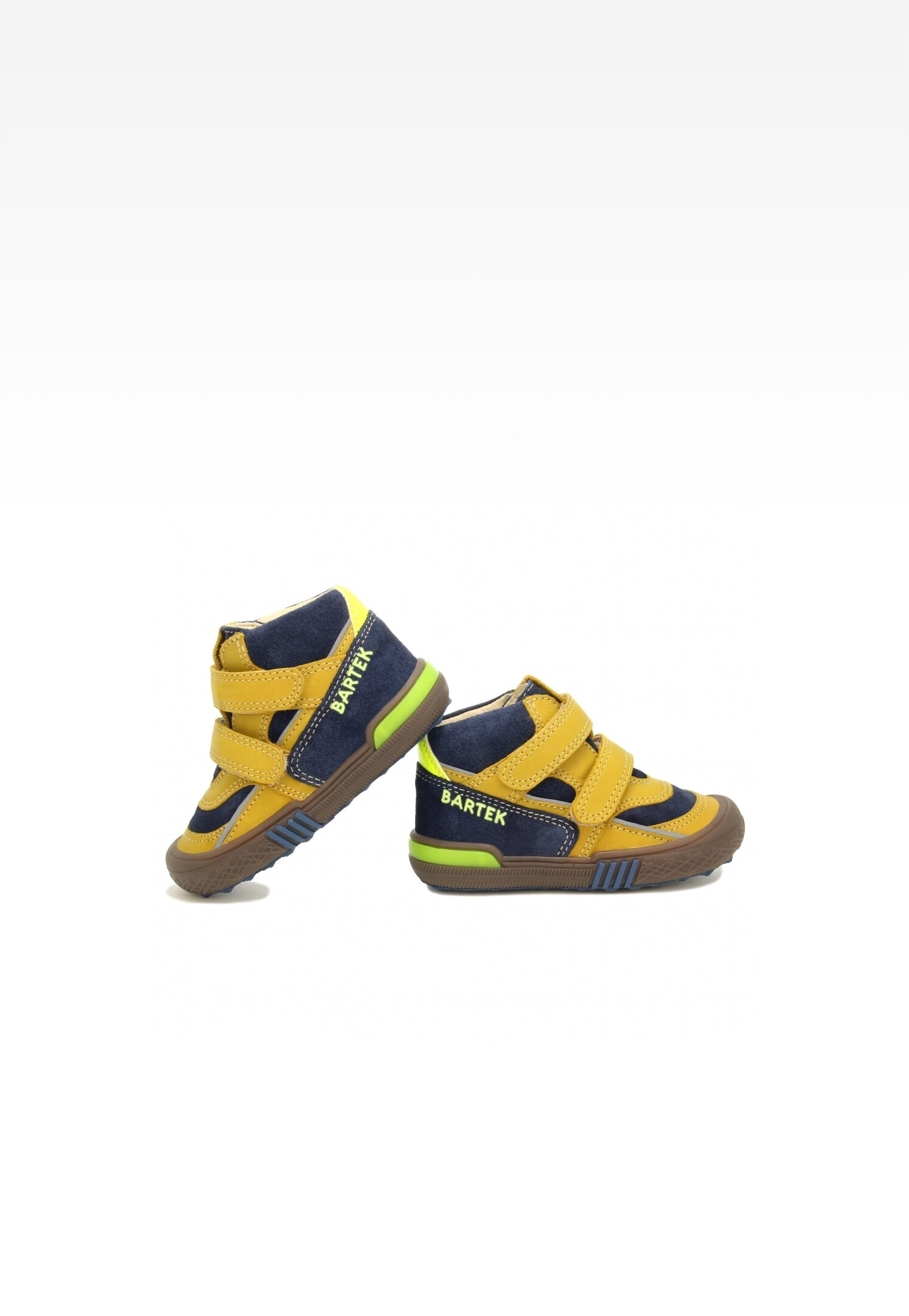 Sneakers BARTEK 91756-026, dla chłopców, szaro-zielony