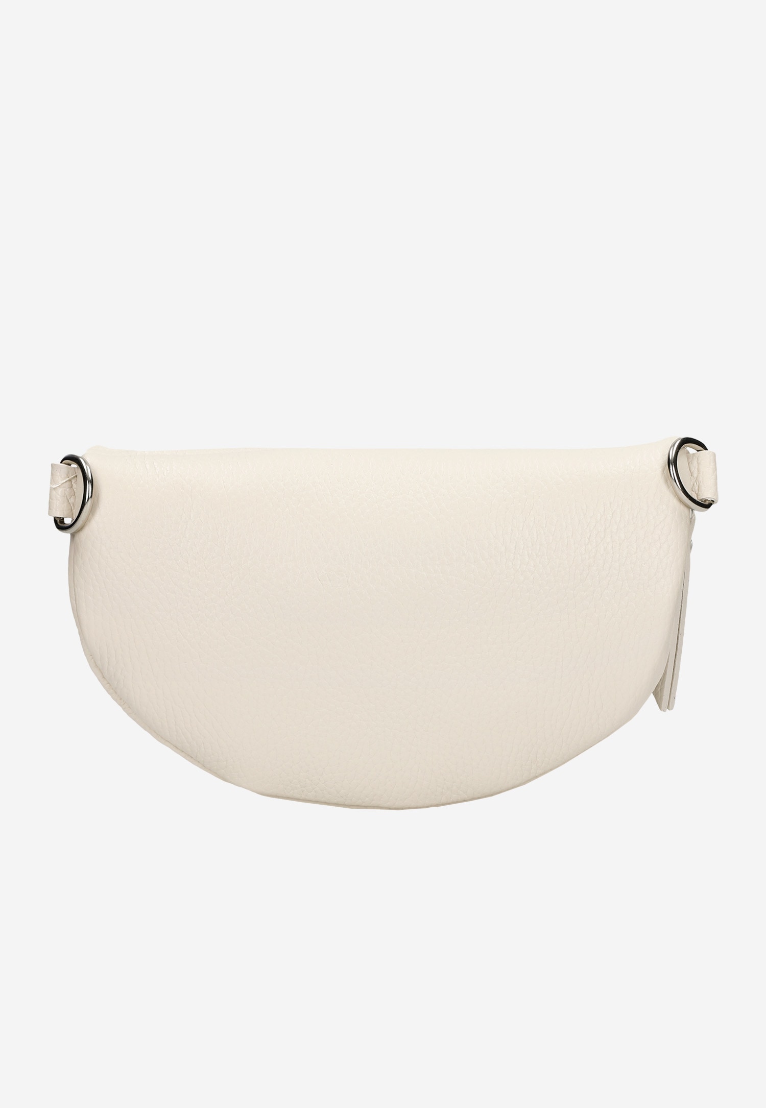 Jasnobeżowa nerka damska ze skóry licowej